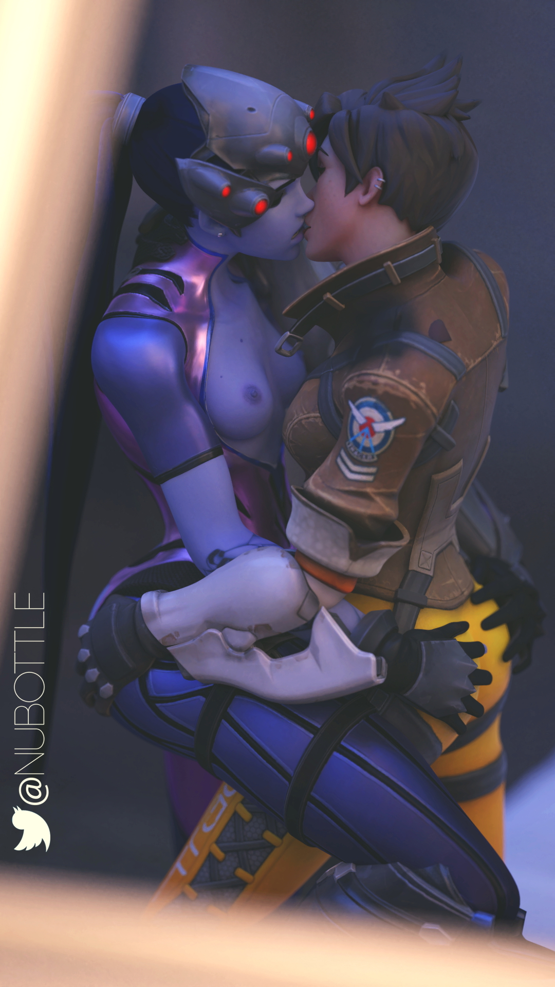 Widowmaker and Tracer Kissing Overwatch Widowmaker Tracer Overwatch Kissing Lesbian Big Tits Half Naked Hot