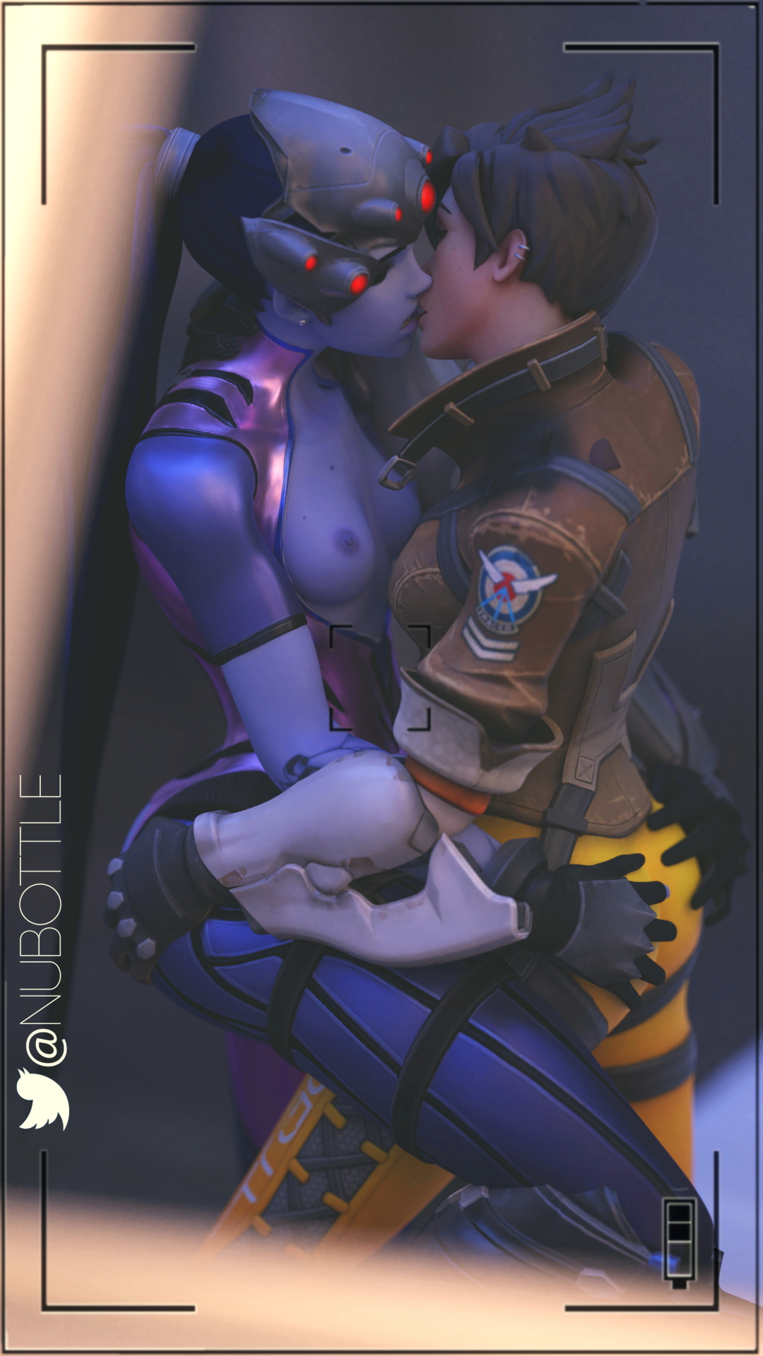 Widowmaker and Tracer Kissing Overwatch Widowmaker Tracer Overwatch Kissing Lesbian Big Tits Half Naked Hot 3