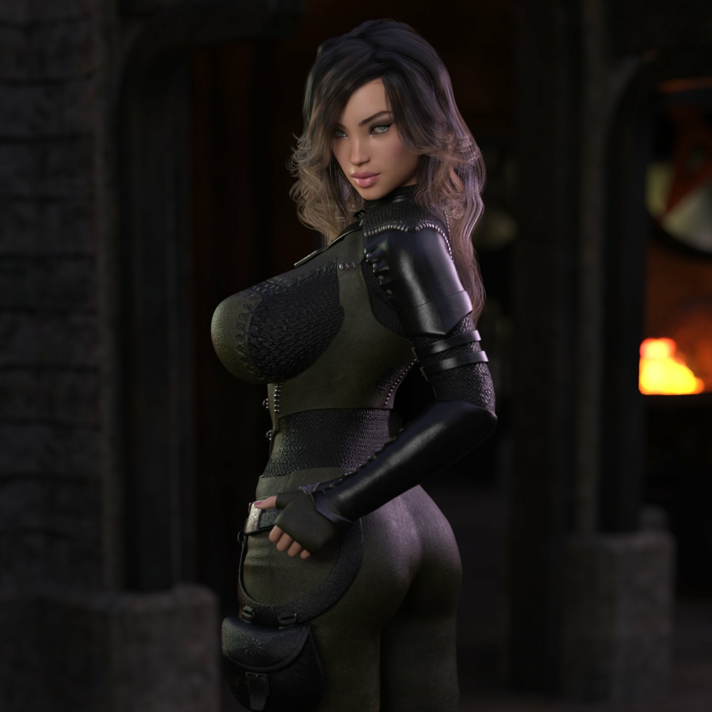 OC black sexy Acexgamestudio Original Character Lingerie Sexy Horny Face Horny 3d Porn