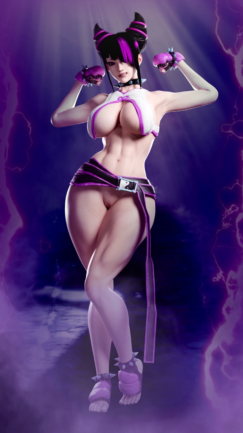 Street Fighter Juri Juri Han Street Fighter Pussy Shaved Pussy Nipples Naked Ass Big Ass Boobs Big boobs Horny Face Sexy 3d Porn