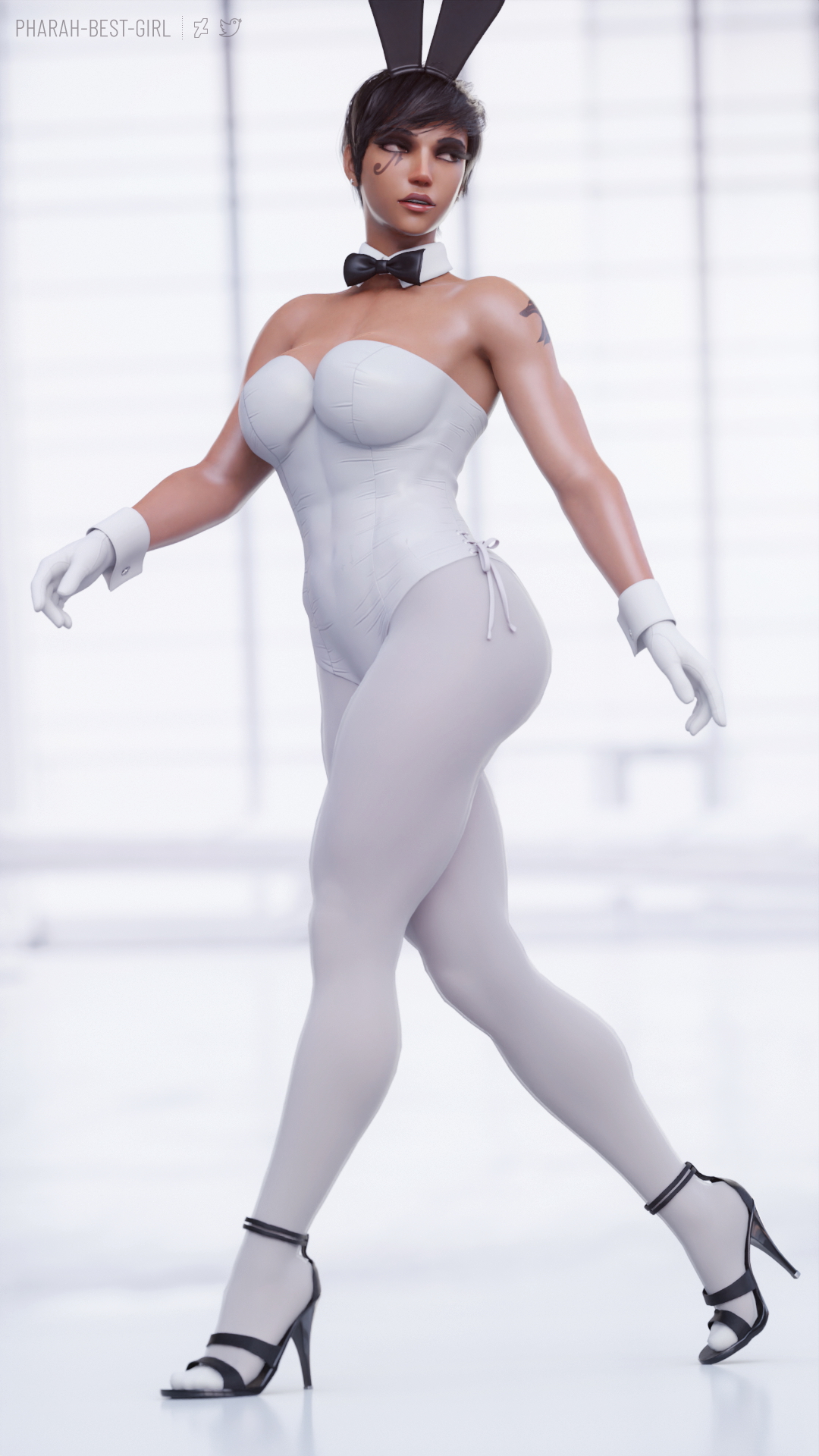 Pinup 156 Pharah (overwatch) Overwatch Pharah Muscular Girl Muscles Musclegirl Brownskin Tomboy 2