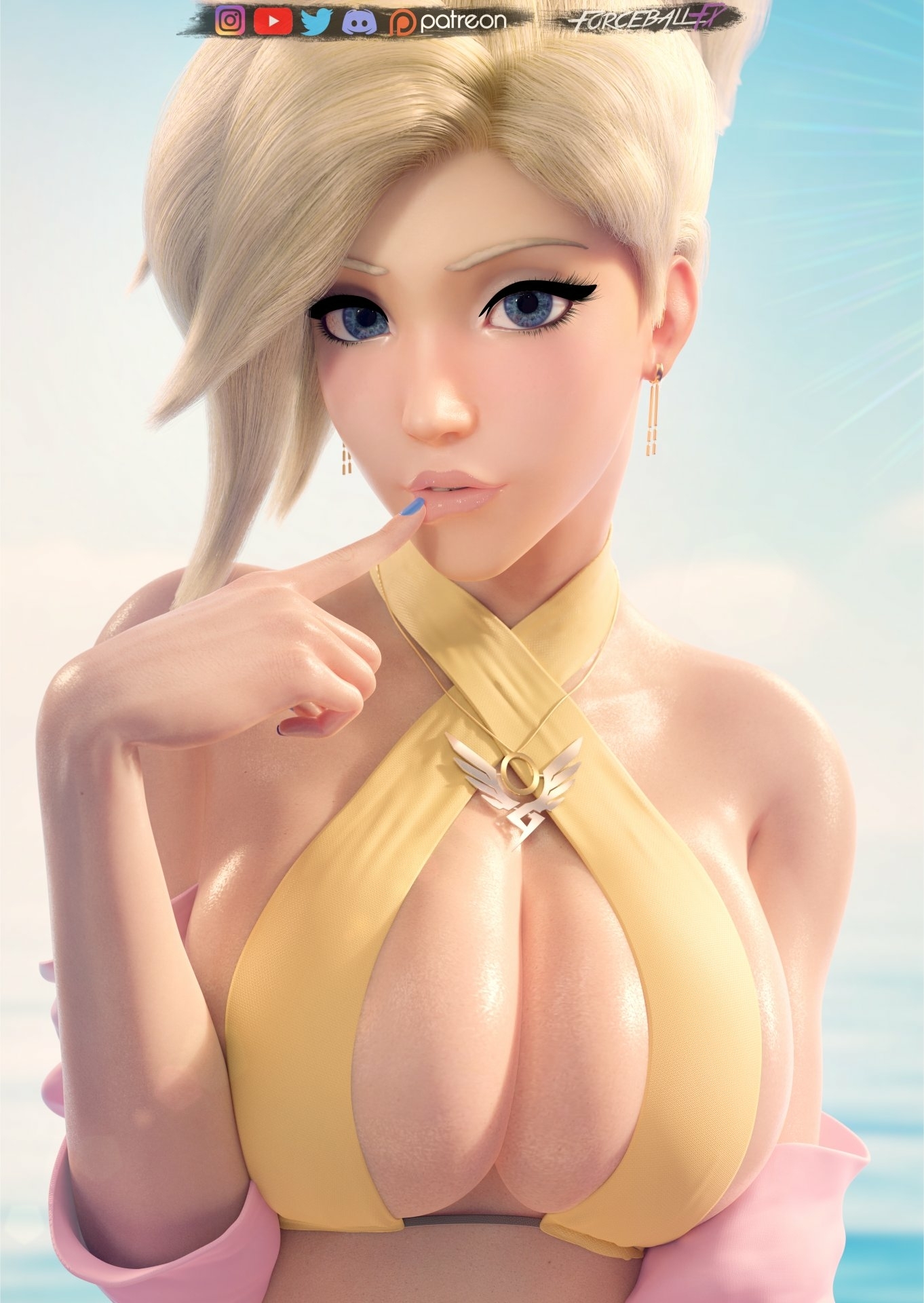 Mercy 🍈🍈 Mercy Overwatch Boobs Big boobs Lingerie Sexy Lingerie Big Tits Ass Nipples Sexy Horny Face 3d Porn
