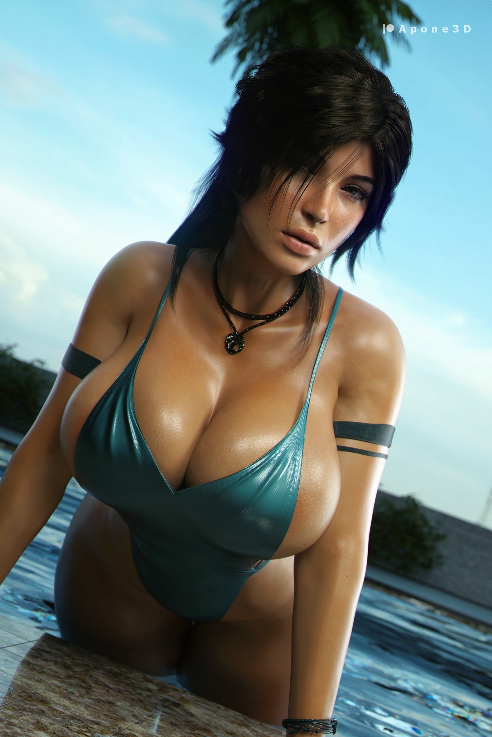 Lara boobs pose Lara Croft Tomb Raider Naked Big boobs Ass Big Tits Big Ass Horny Face Sexy 3d Porn