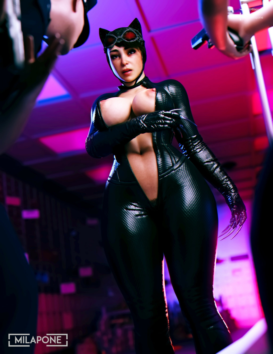 Catwoman Pin Up Catwoman Dc Dc Comics Boobs Big boobs Ass Tits Horny Face Horny Naked Sexy 3d Porn
