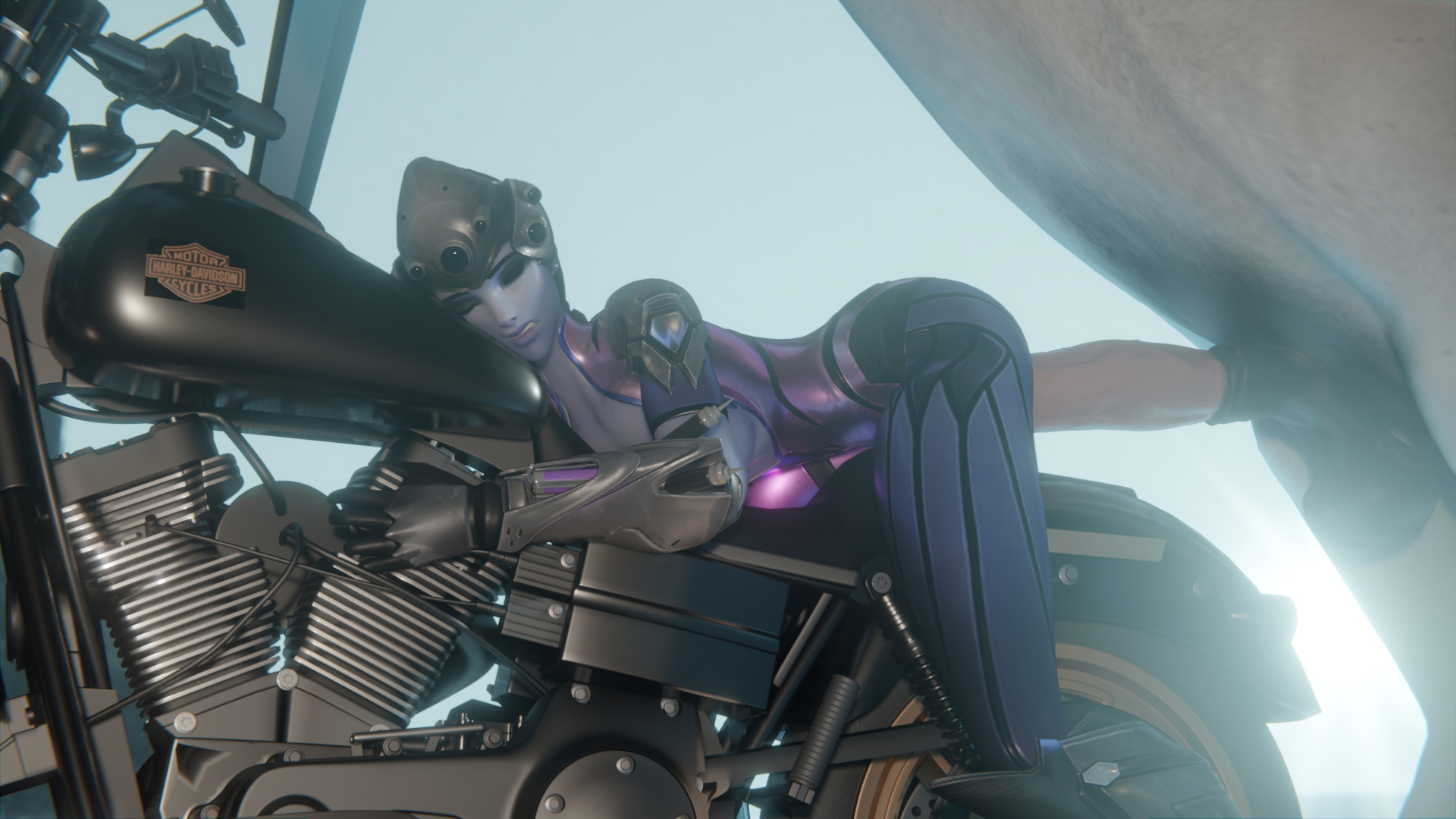 Widow on a Harley Widowmaker Overwatch Horse Anal Sex Sex Fuck Harley Harley Davidson Moto 4
