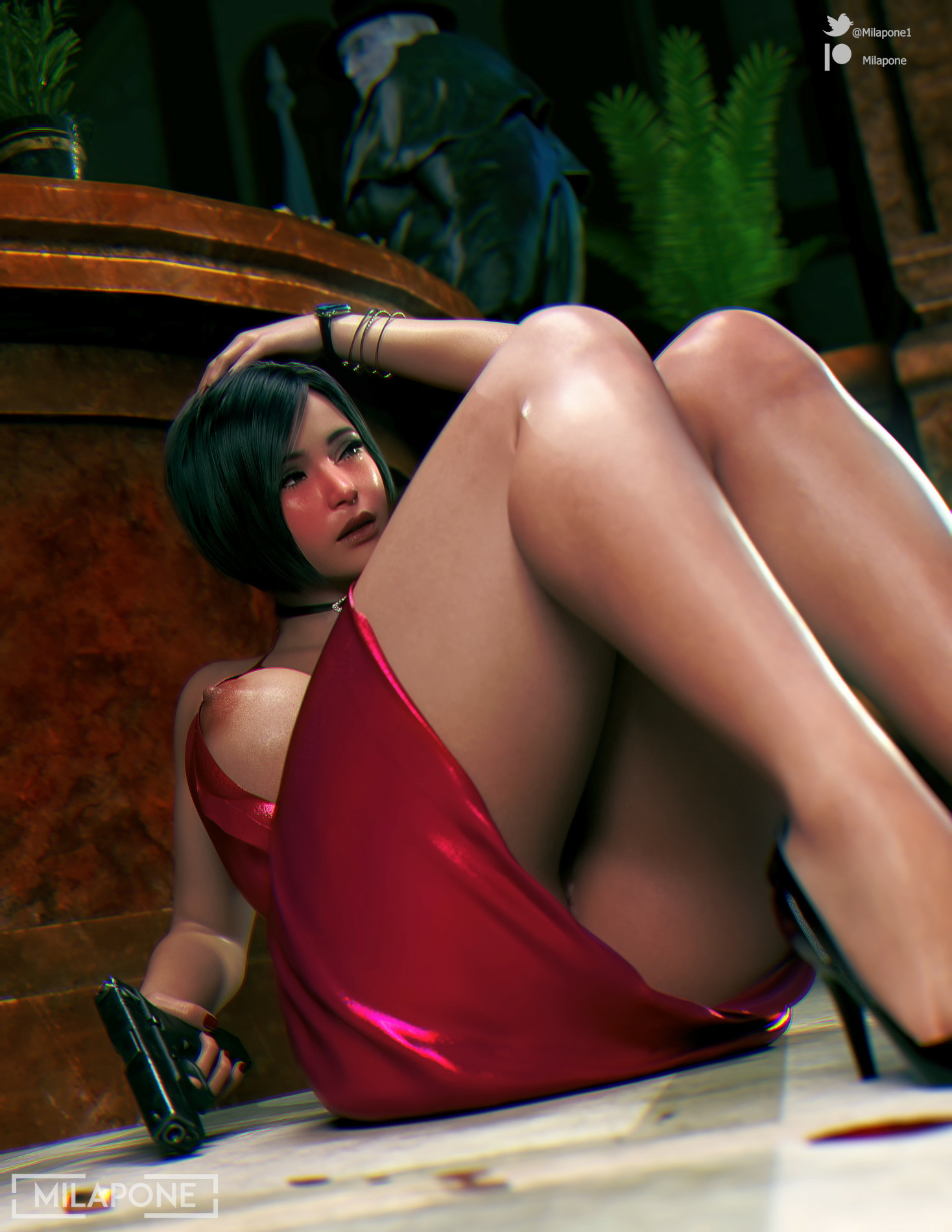 Leon  where are you... ? Ada Wong Resident Evil Nipples Muscular Girl Cake Boobs Big boobs Ass Tits Horny Naked Sexy 3d Porn
