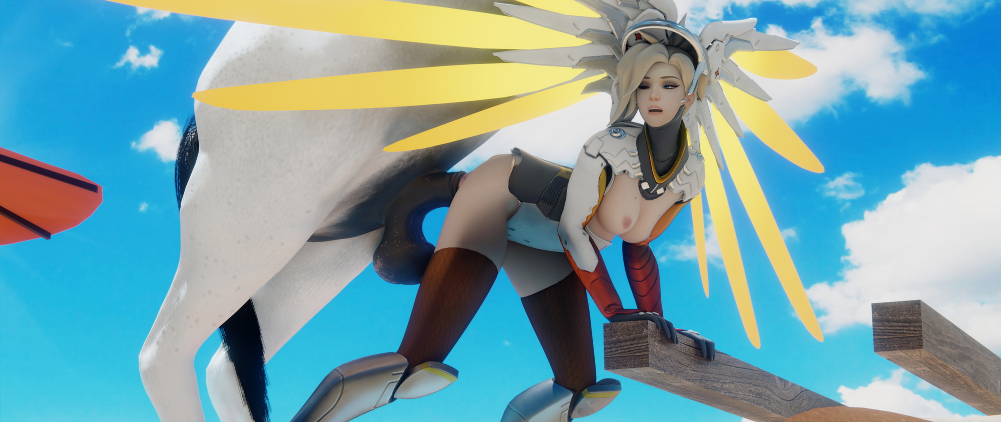 Mercy 90 degrees Mercy Overwatch Horse Anal Sex Fuck Doggy Style 2