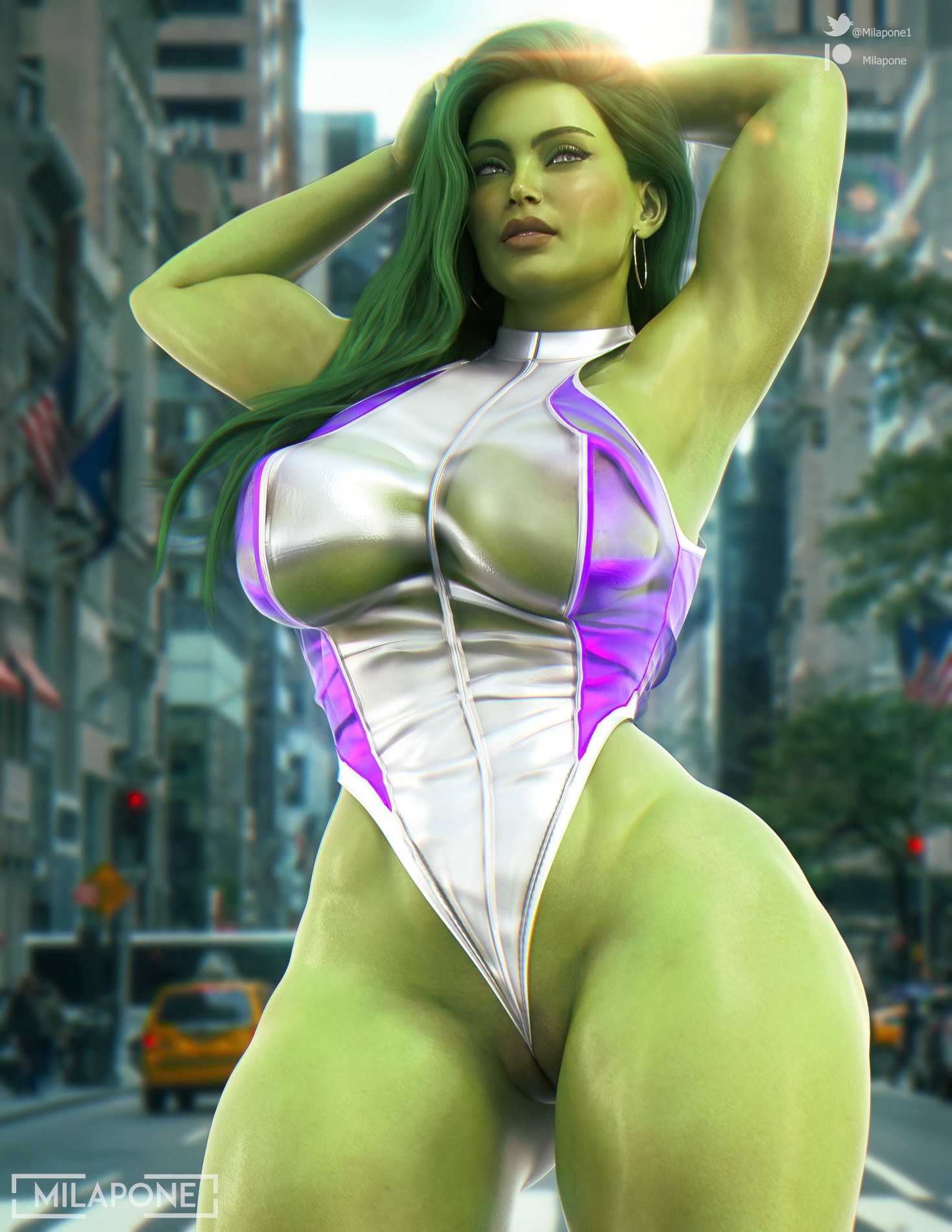 Who wants a green 🍩?~ Shehulk Shehulk Series Cake Muscular Girl Boobs Big boobs Big Tits Sexy Horny Face Horny 3d Porn
