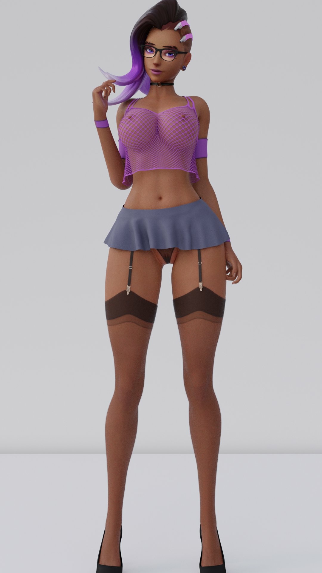 Sombra model Sombra Overwatch Ass Big Ass Boobs Big boobs Tits Lingerie Sexy Lingerie Sexy Horny Face Horny 3d Porn