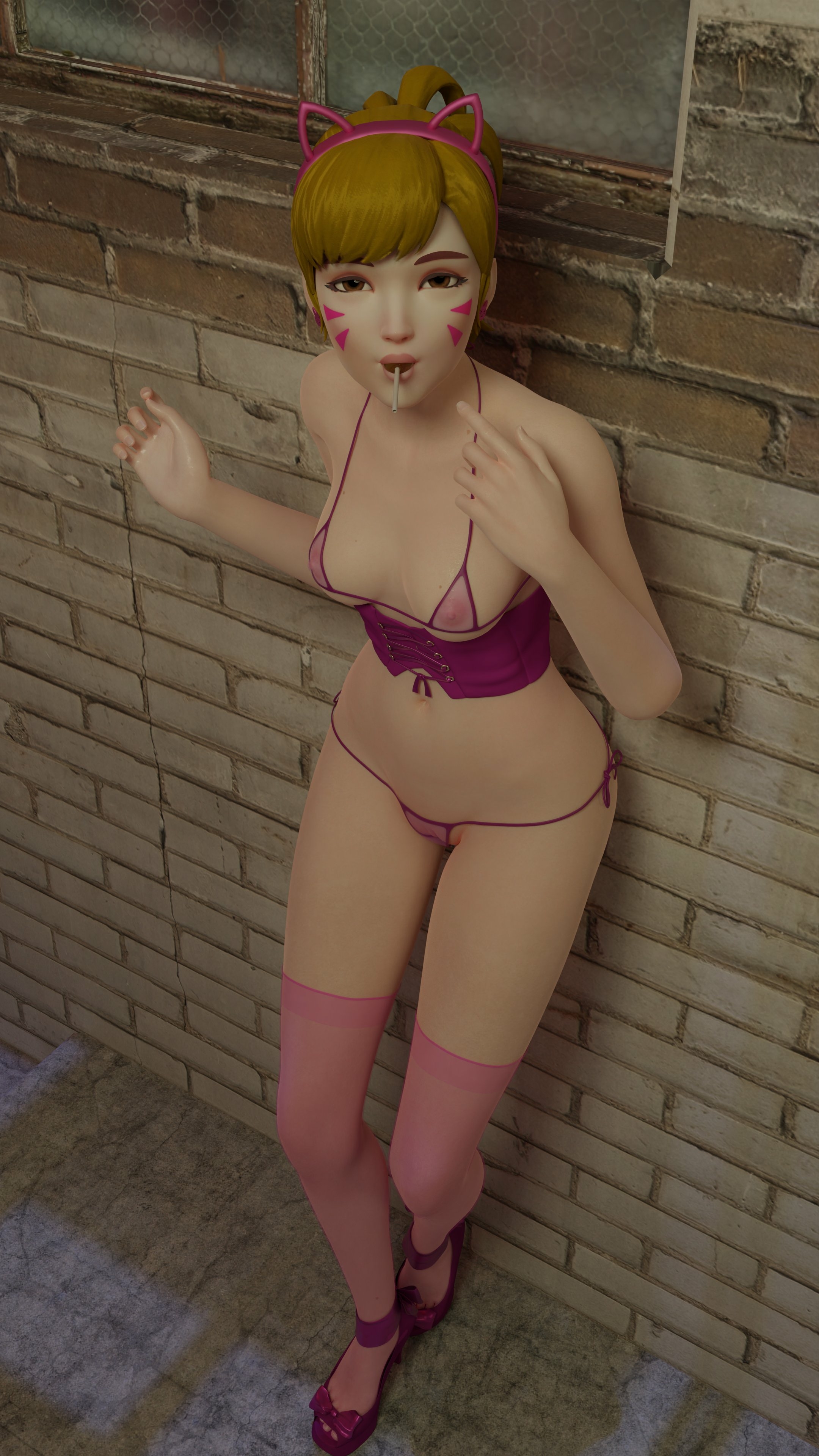 More  yes more. Dva (overwatch) Overwatch Lingerie Ass Big Ass Boobs Big boobs Tits Sexy Horny Face Horny 3d Porn