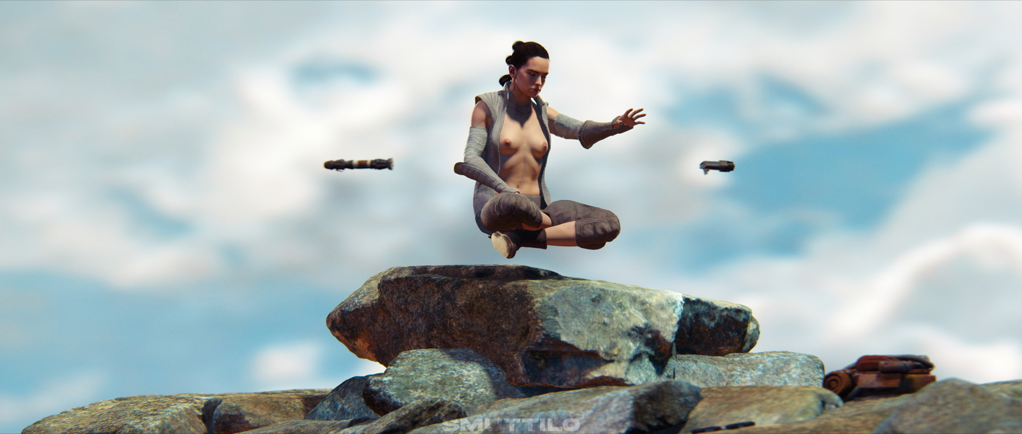 Rey uses some force meditation Rey Starwars Source Filmmaker 1girl Dildo Blowjob Gangbang Double Dildo Double Penetration Vaginal Vaginal Penetration Anal Anal Masturbation Anal Sex