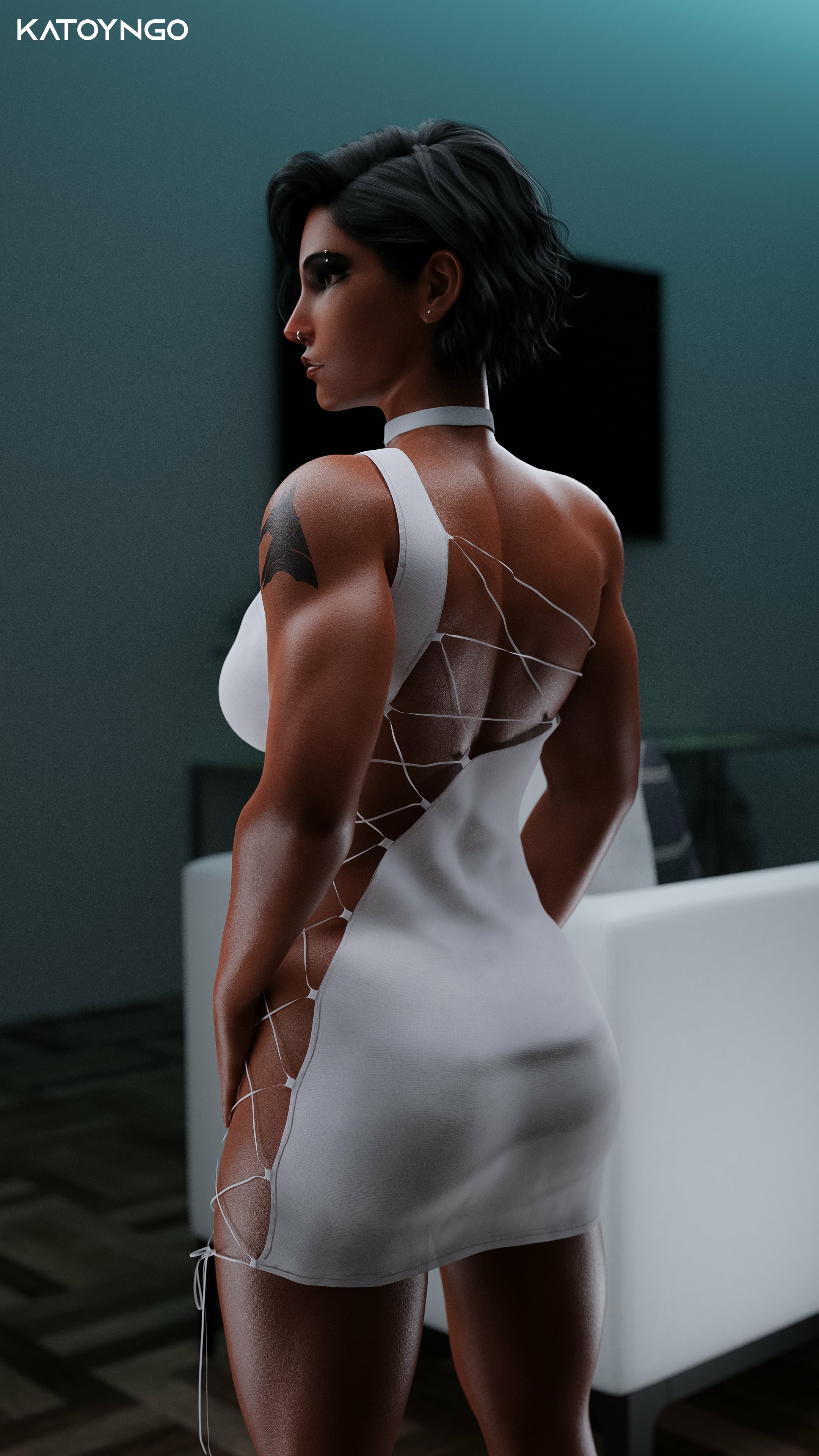 Dress so hot 🔥 Pharah Overwatch Lingerie Big Tits Ass Big Ass Sexy Horny Face Horny Boobs Big boobs 3d Porn