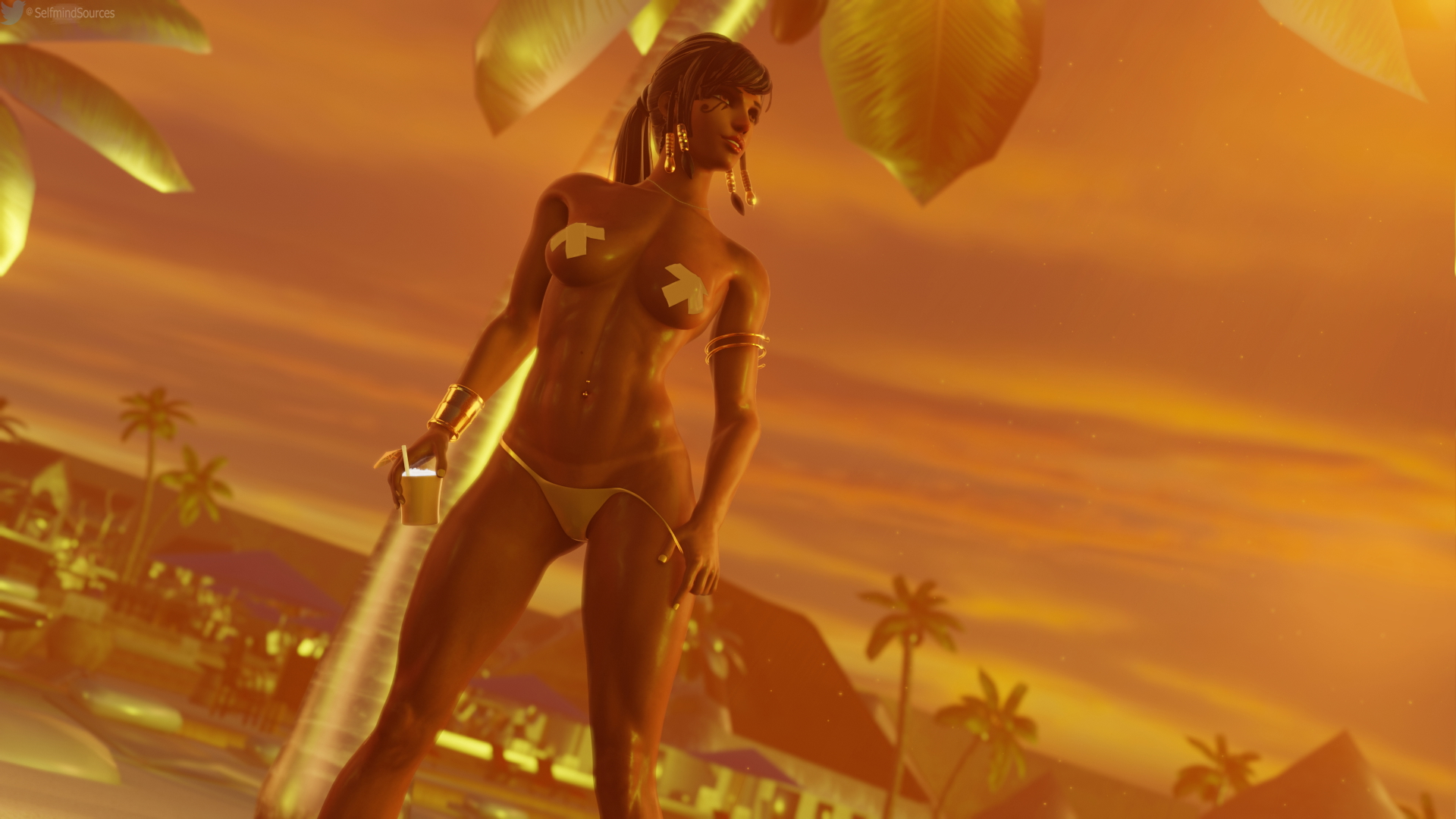 Sunkissed Pharah Pharah Overwatch Bikini Beach
