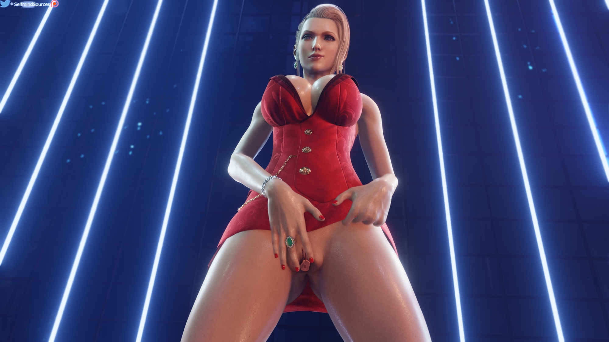 Get to work Scarlet (final Fantasy Vii) Final Fantasy Nude Pussy Spread Pussy Big boobs Topless