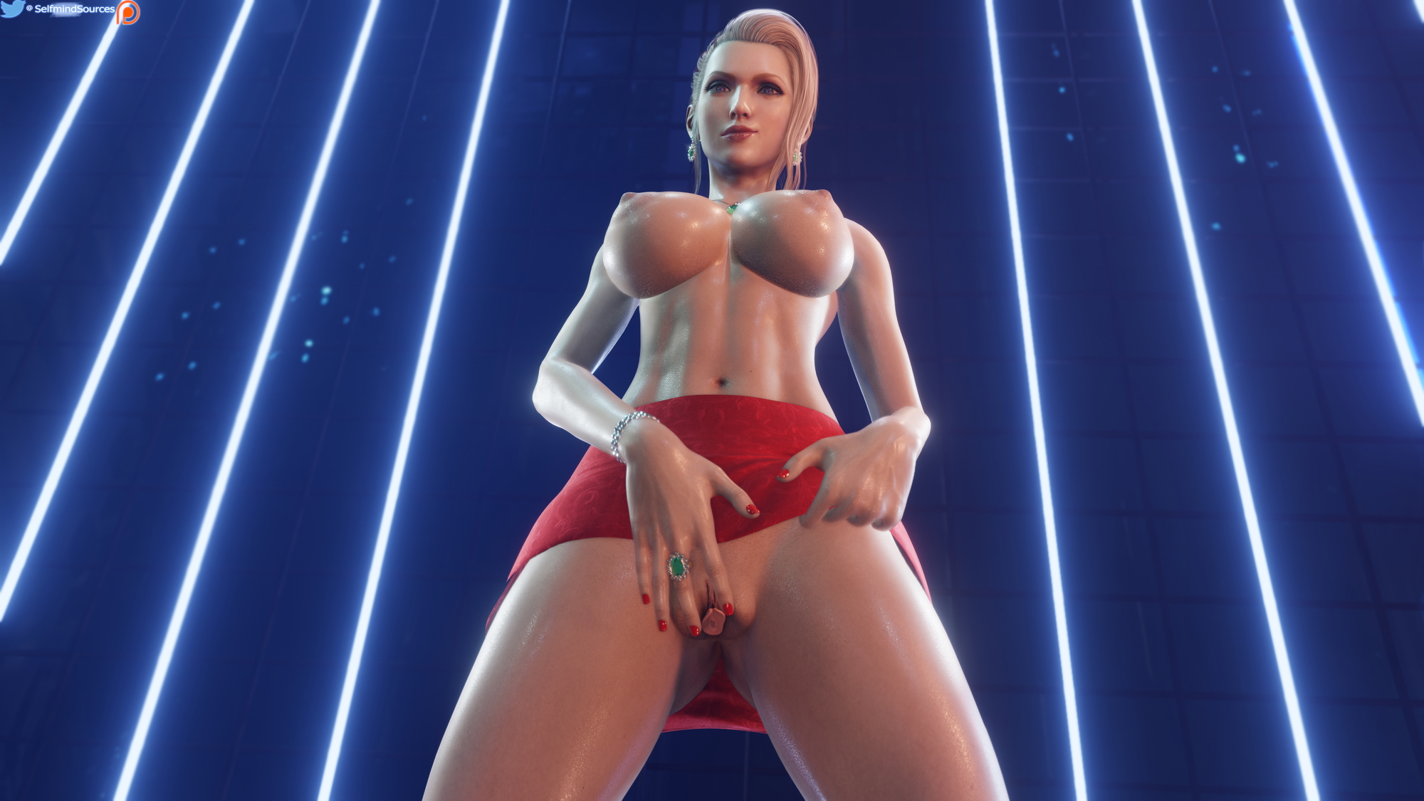 Get to work Scarlet (final Fantasy Vii) Final Fantasy Nude Pussy Spread Pussy Big boobs Topless 2