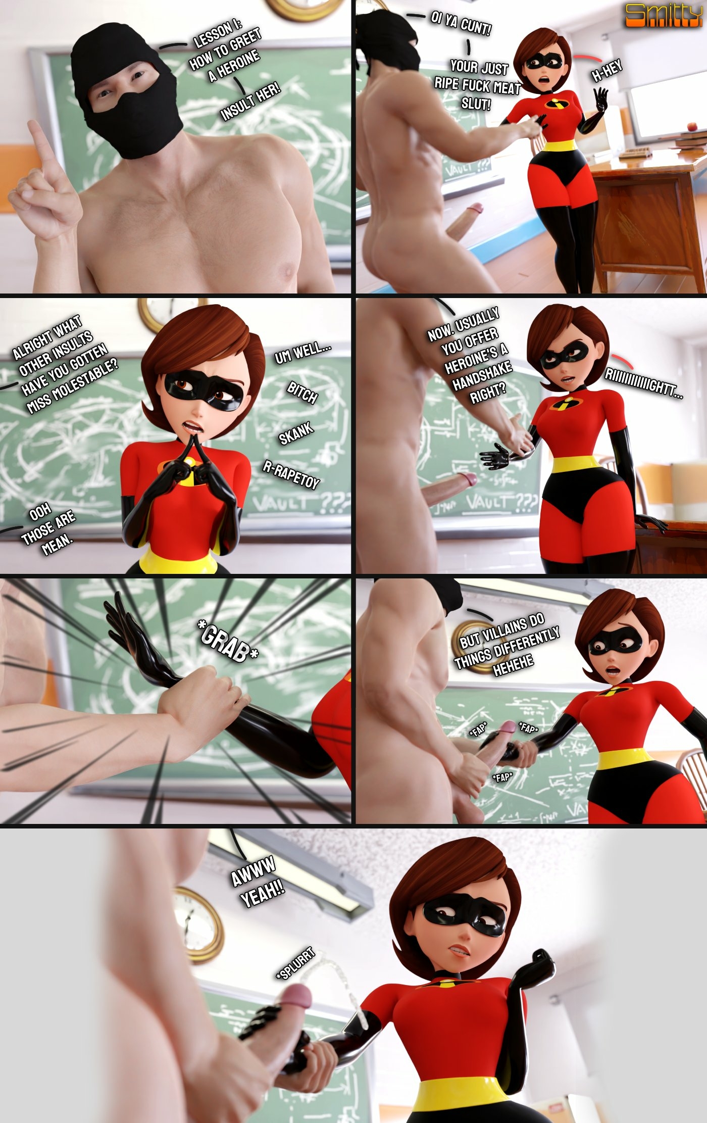 How to defeat a Heroine: With Elastigirl 2/15 Elastigirl The Incredibles Big Dick Dick Boobs Big boobs Big Tits Horny Face Horny Sexy 3d Porn
