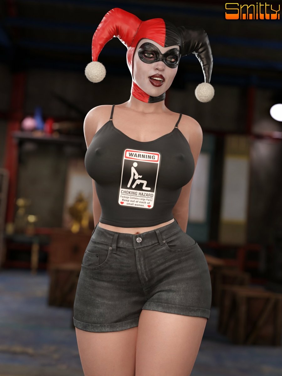 This clown comes with a warning. Harley Quinn Suicide Squad Boobs Big boobs Ass Big Ass Big Tits Horny Face Horny Sexy 3d Porn