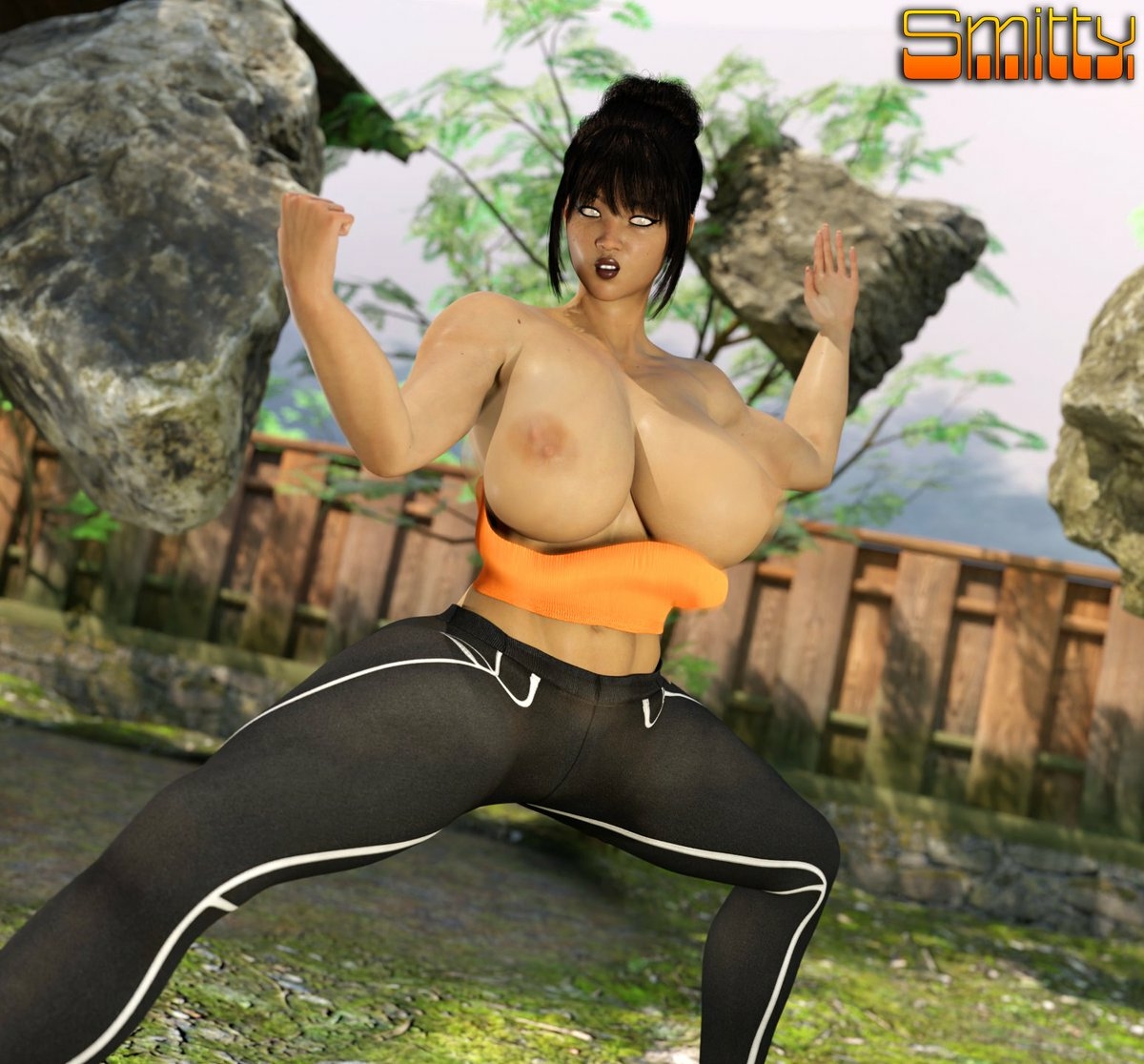 Toph s top tumbles under her titties.  Original Character Boobs Big boobs Ass Big Ass Big Tits Horny Face Horny Sexy 3d Porn