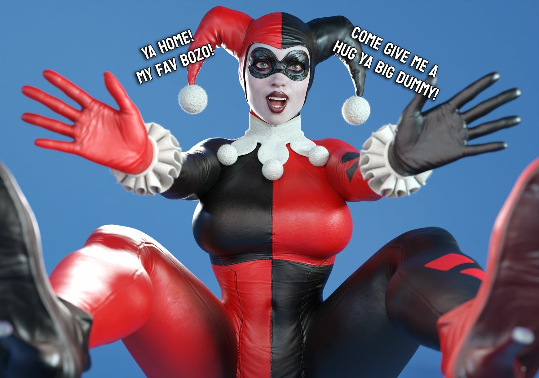 POV: Its only been a day and Harley jumps you cus she missed you. Harley Quinn Suicide Squad Cake Boobs Big boobs Ass Big Ass Big Tits Horny Face Horny Sexy 3d Porn