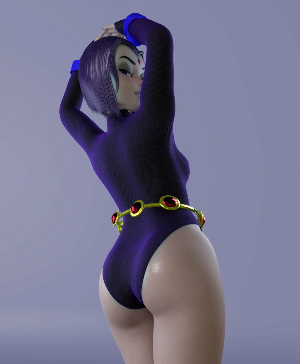 Raven reminds you to stretch. Raven (teen Titans) Teen Titans Ass Cake Boobs Big boobs Big Ass Big Tits Horny Face Horny Sexy 3d Porn 2