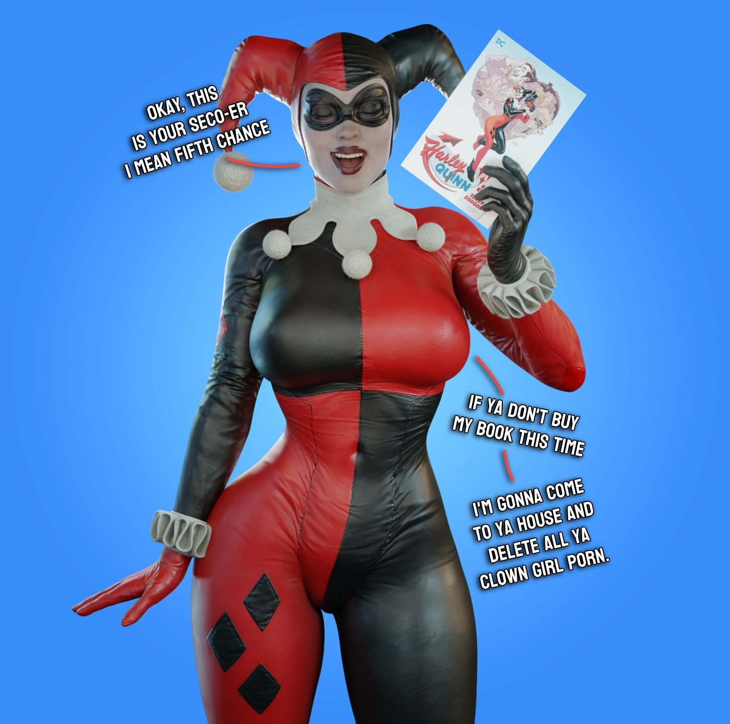 Buy her book. Do it. Harley Quinn Suicide Squad Ass Cake Boobs Big boobs Big Ass Big Tits Horny Face Horny Sexy 3d Porn