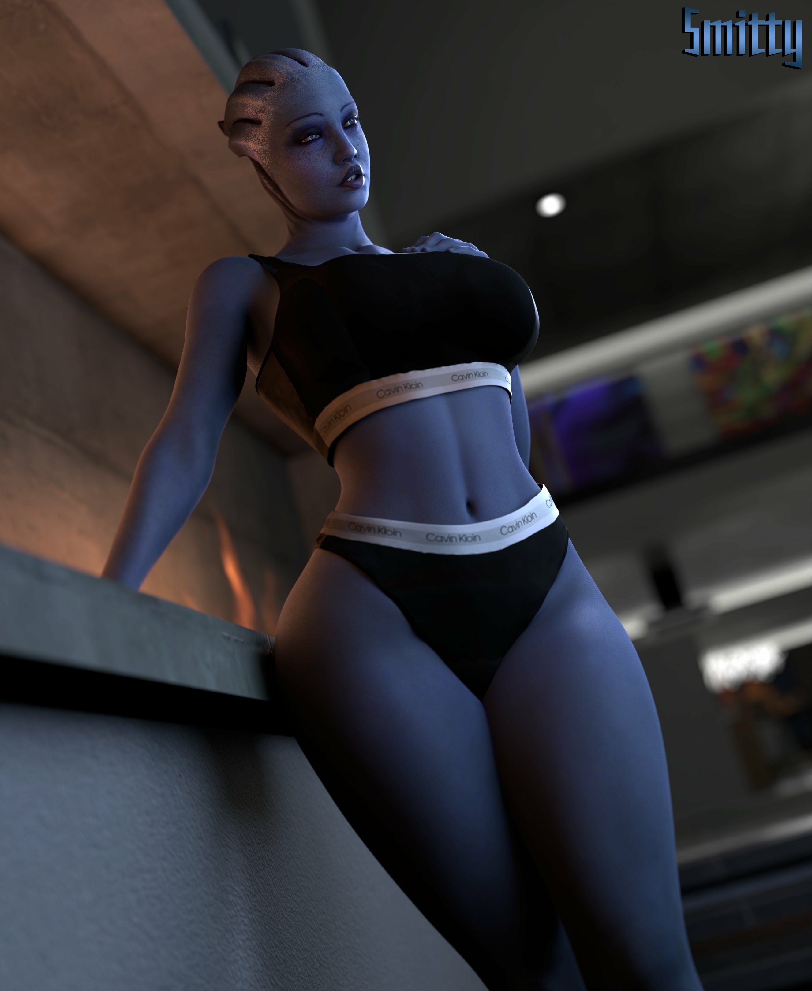 A beautiful Asari. Asari (mass Effect) Mass Effect Lingerie Ass Cake Boobs Big boobs Big Ass Big Tits Horny Face Horny Sexy 3d Porn 2