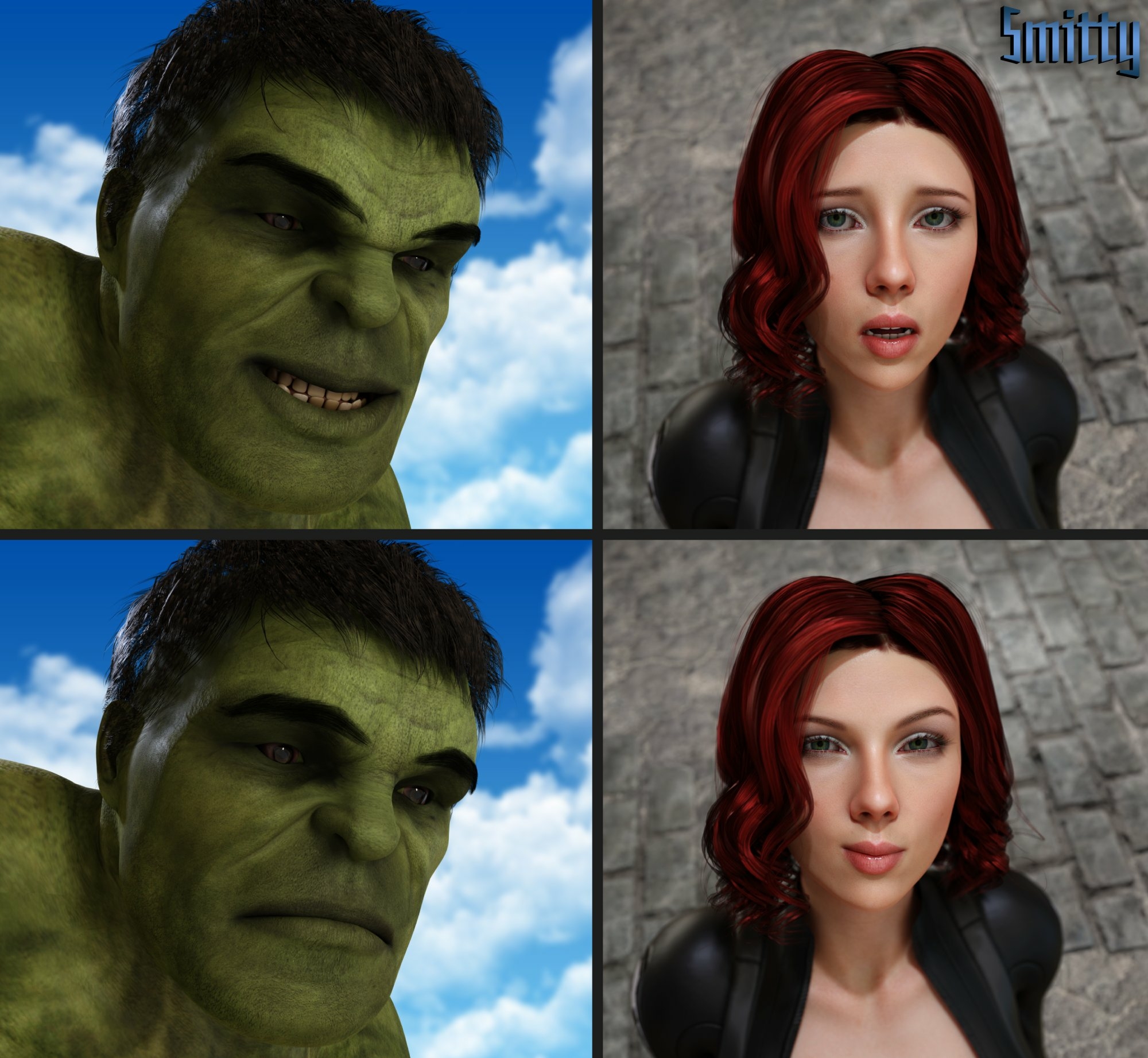 Oh how the turn tables. Black Widow Hulk Hulk Movie Avengers Vaginal Vaginal Penetration Vaginal Sex Monster Cock Ass Cake Boobs Big boobs Big Ass Big Tits Horny Face Horny Sexy 3d Porn