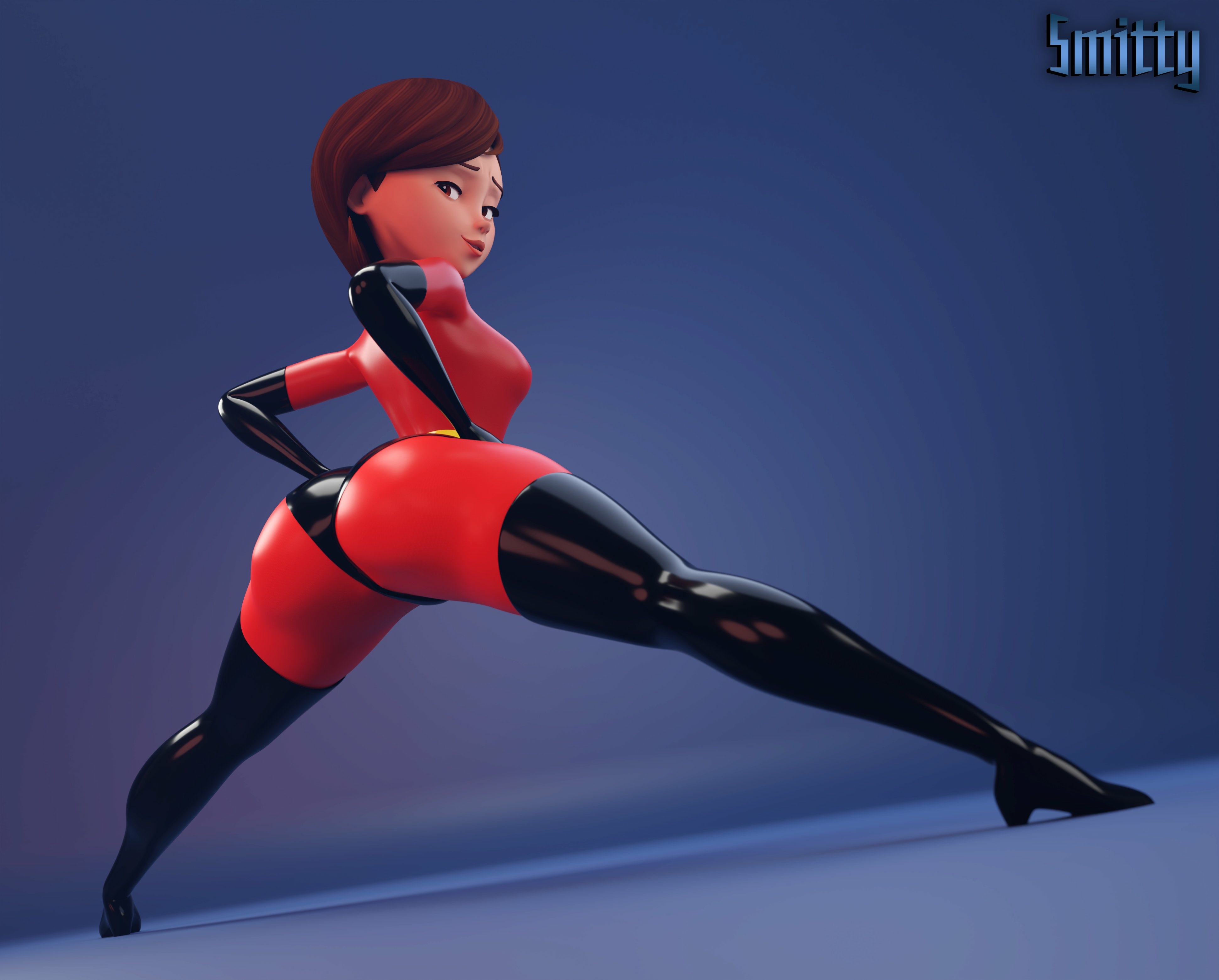 Helen showin off her legs. Elastigirl The Incredibles Cake Boobs Big boobs Big Ass Big Tits Horny Face Horny Sexy 3d Porn
