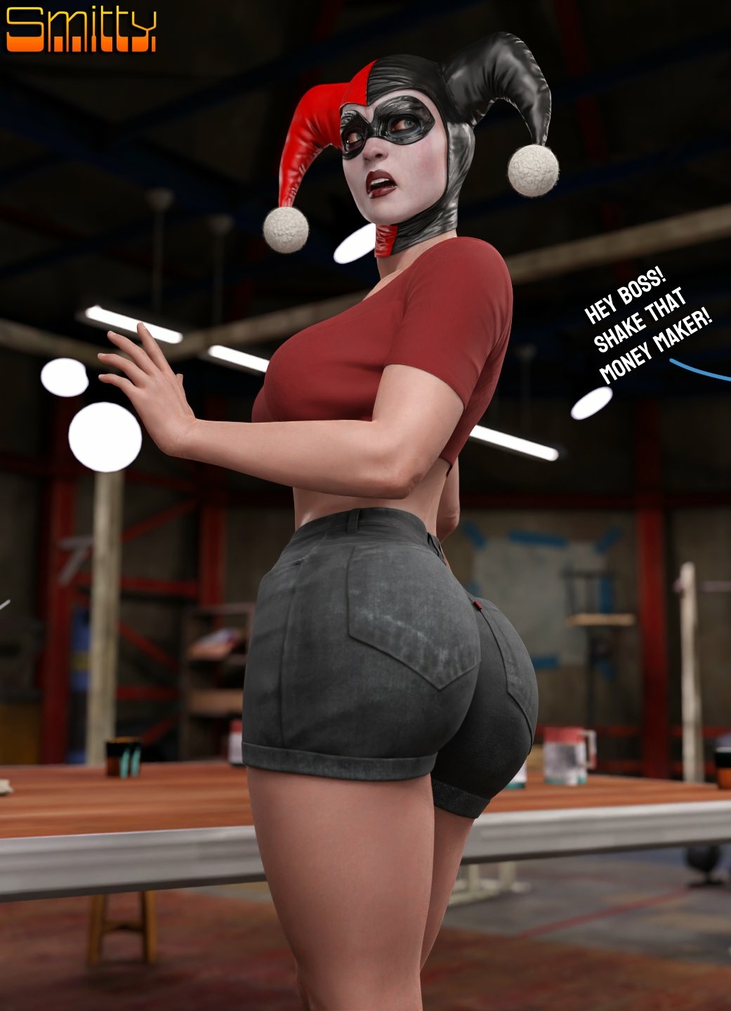 Reminder that this is my fav Harley render. Harley shakes her Money maker. Harley Quinn Suicide Squad Cake Boobs Big Ass Big Tits Horny Face Horny Sexy 3d Porn