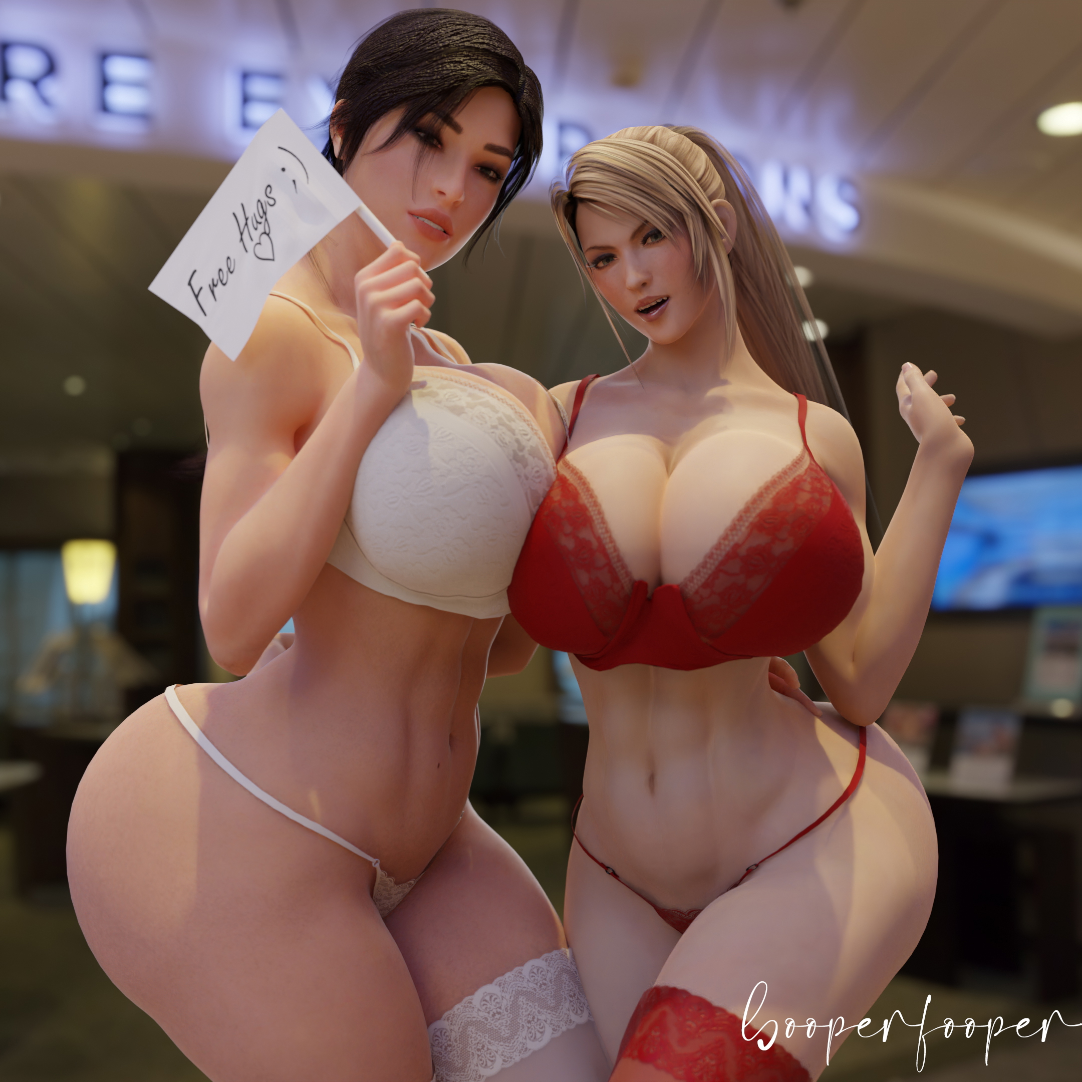 𝒻𝓇𝑒𝑒 𝒽𝓊𝑔𝓈? Lara Croft Samus Aran (Metroid) Tomb Raider Metroid Lingerie Sexy Lingerie Naked Ass Boobs Big boobs Horny Face Horny Sexy 3d Porn