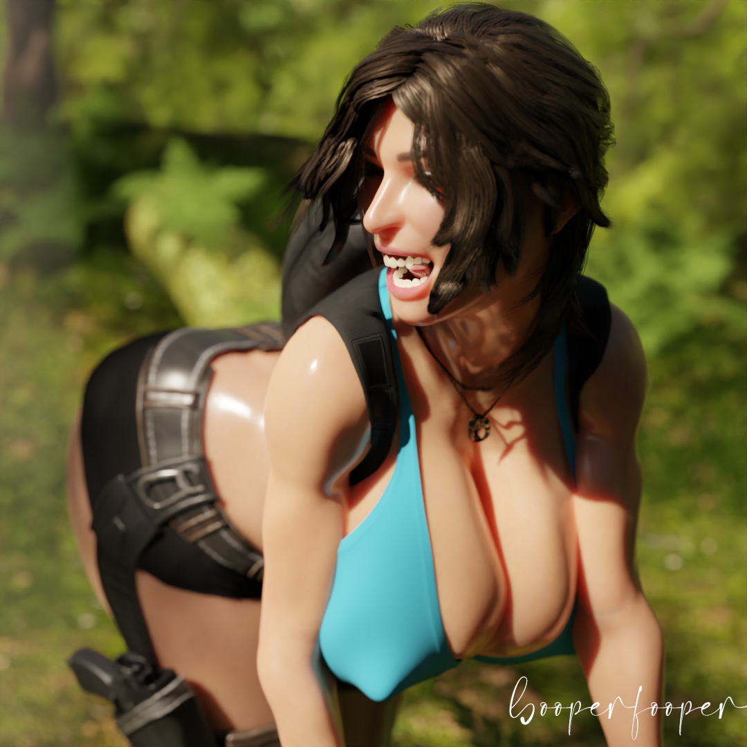 𝐿𝒶𝓇𝒶 𝒞𝓇𝑜𝒻𝓉 Lara Croft Tomb Raider Lingerie Sexy Lingerie Ass Boobs Big boobs Horny Face Horny Sexy 3d Porn 2