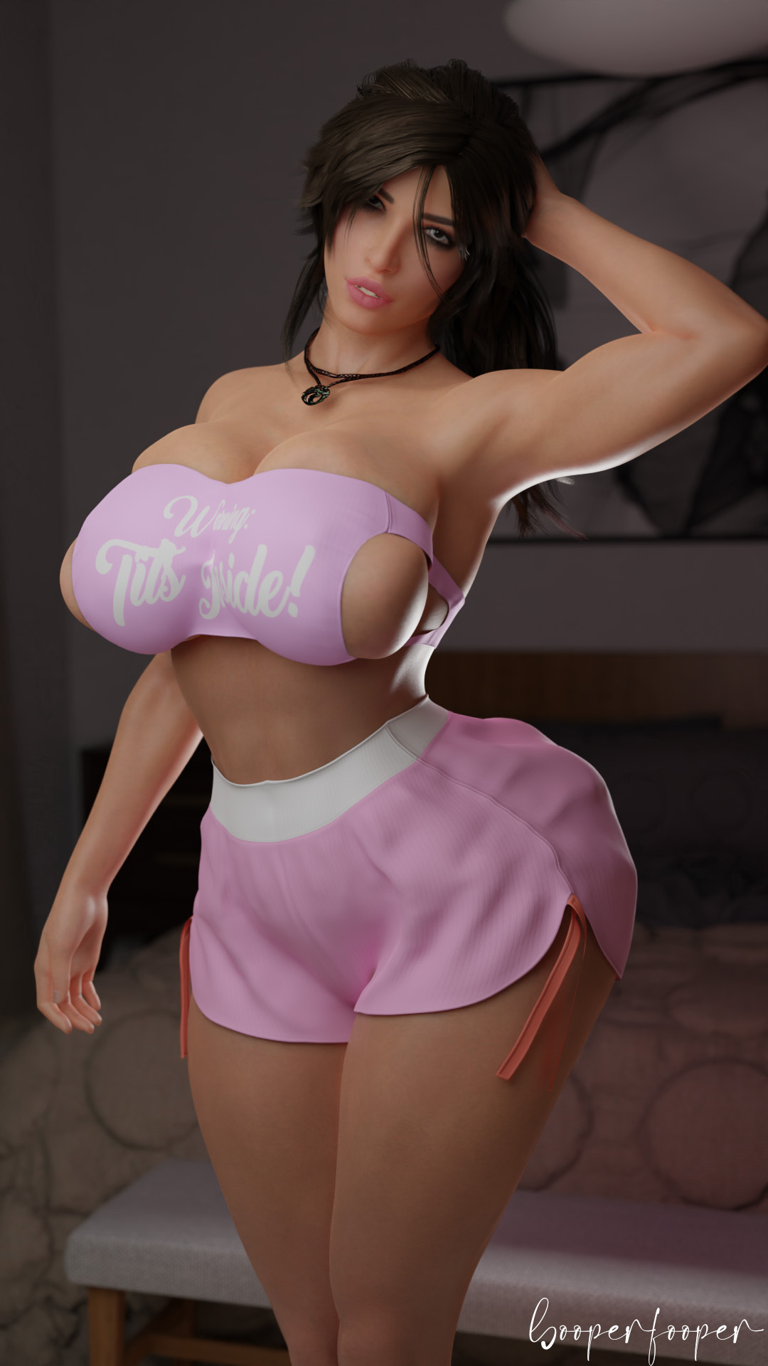 𝐿𝒶𝓇𝒶 𝓉𝓇𝓎𝒾𝓃𝑔 𝑜𝓊𝓉 𝓃𝑒𝓌 𝒸𝓁𝑜𝓉𝒽𝑒𝓈 Lara Croft Tomb Raider Lingerie Sexy Lingerie Ass Big boobs Horny Face Horny Sexy 3d Porn