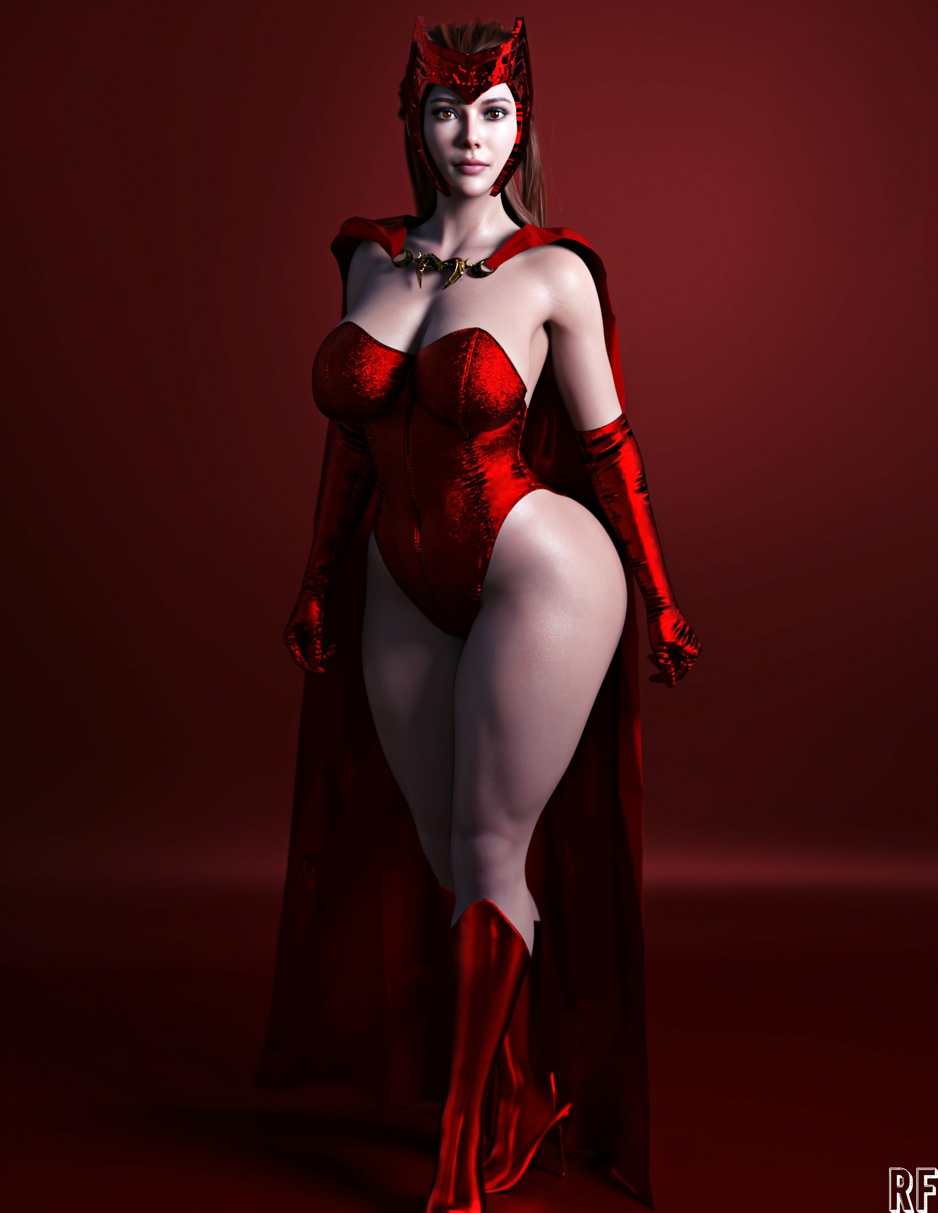 Scarlet Witch Wandavision Scarlett Scarlet Witch Lingerie Sexy Lingerie Boobs Big boobs Ass Big Ass Sexy Horny Face Horny 3d Porn