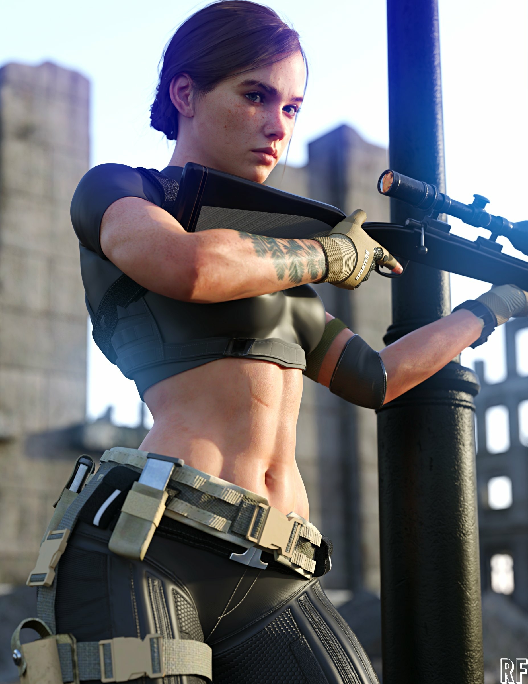 Ellie join the Battlefield! Ellie (the Last Of Us) The Last Of Us Lingerie Naked Cake Boobs Big boobs Ass Horny Face Horny Sexy 3d Porn