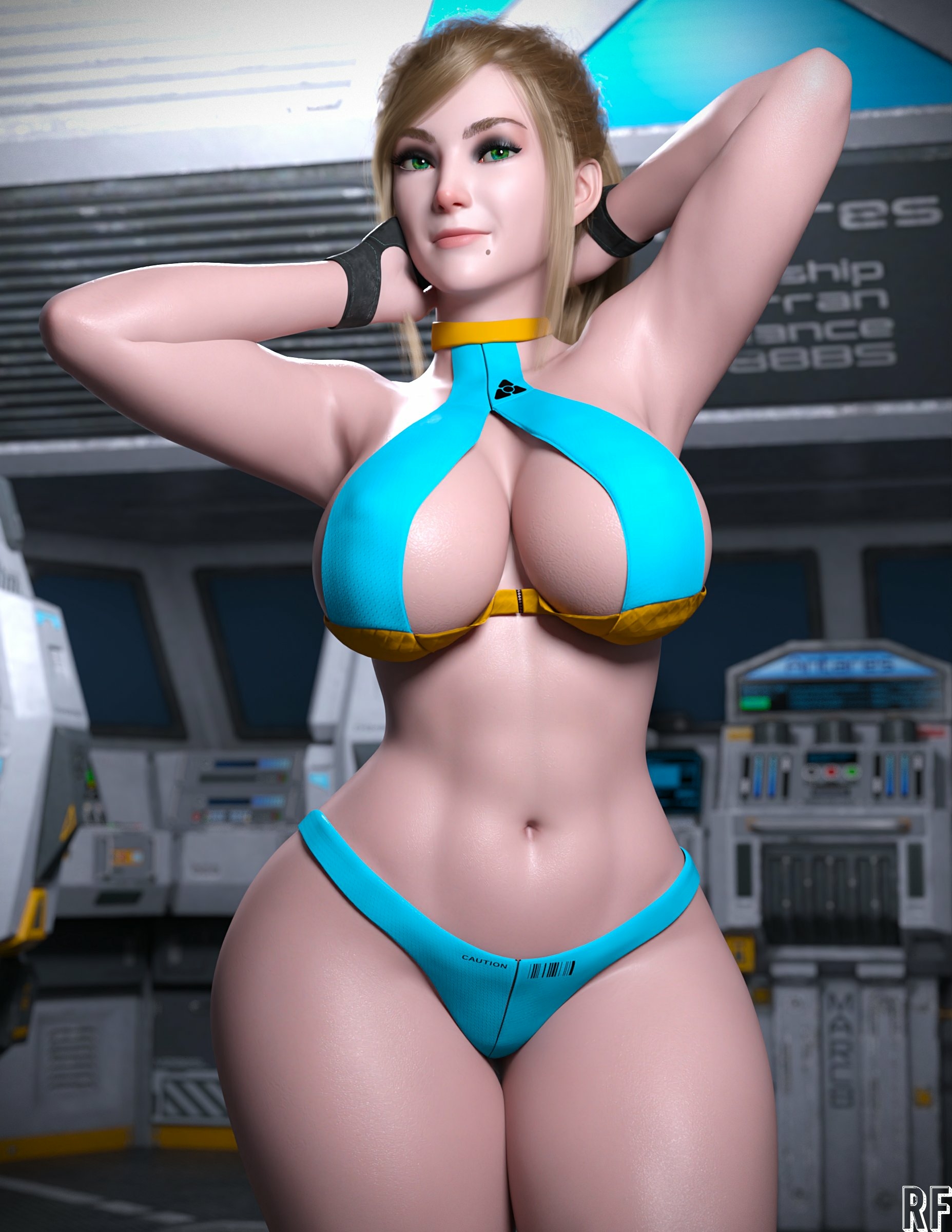 Samus Samus Aran (Metroid) Metroid Sexy Lingerie Naked Cake Boobs Big boobs Ass Horny Face Horny Sexy 3d Porn