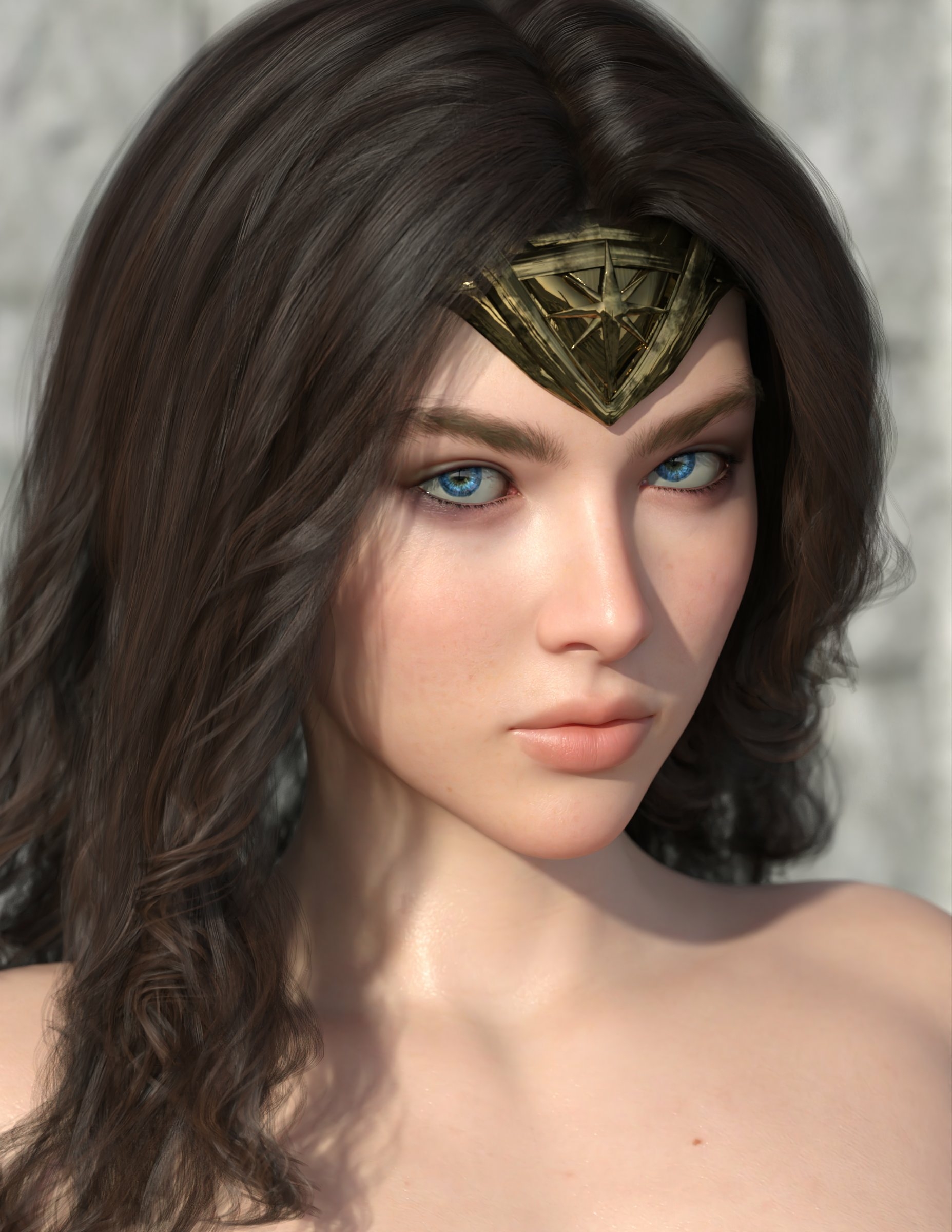 Beautiful face Wonder Woman Wonder Woman Series Naked Cake Boobs Big boobs Horny Face Horny Sexy 3d Porn