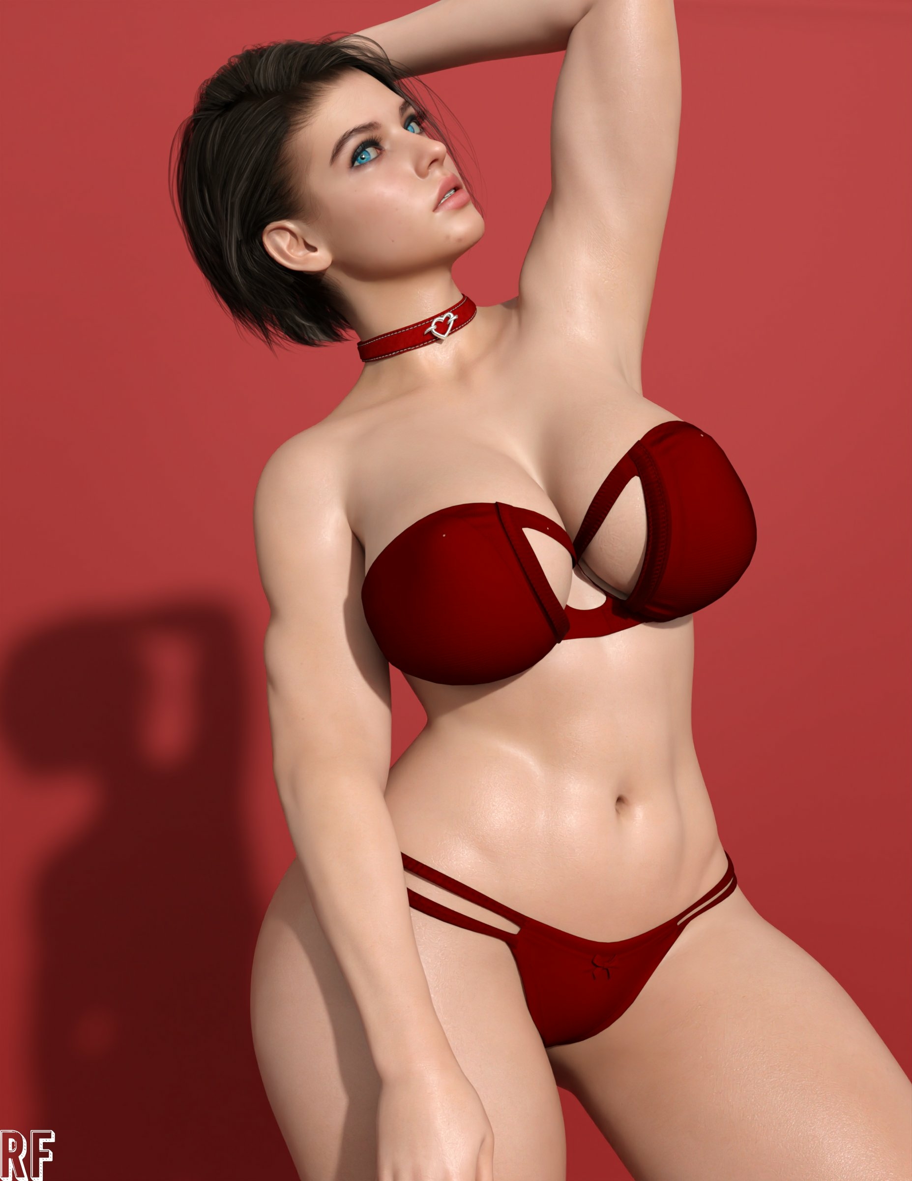 Miss Valentine  ❤️ Jill Valentine Resident Evil Lingerie Sexy Lingerie Naked Cake Boobs Big boobs Horny Face Horny Sexy 3d Porn 2