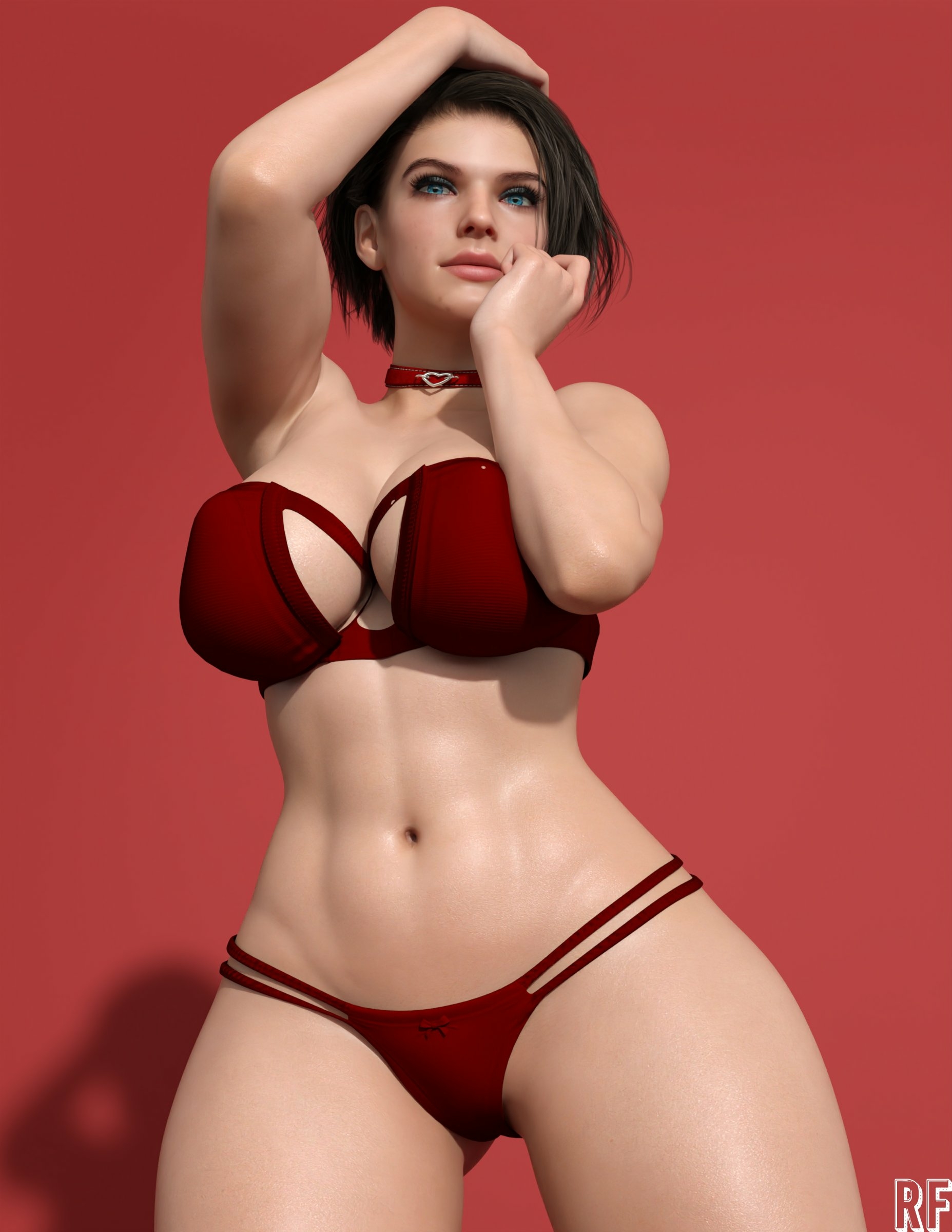 Miss Valentine  ❤️ Jill Valentine Resident Evil Lingerie Sexy Lingerie Naked Cake Boobs Big boobs Horny Face Horny Sexy 3d Porn 3