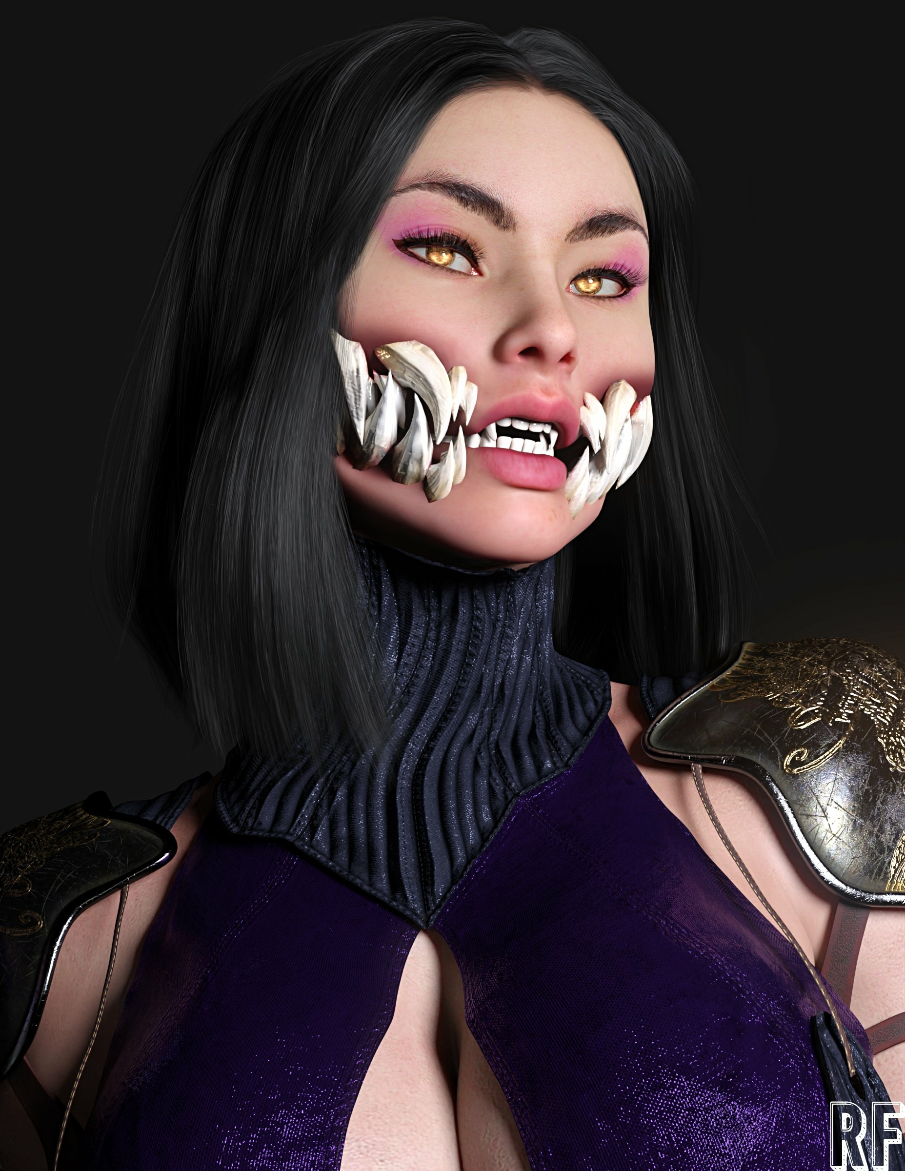 Princess Mileena Mileena Mortal Kombat Lingerie Sexy Lingerie Naked Cake Boobs Horny Face Horny Sexy 3d Porn
