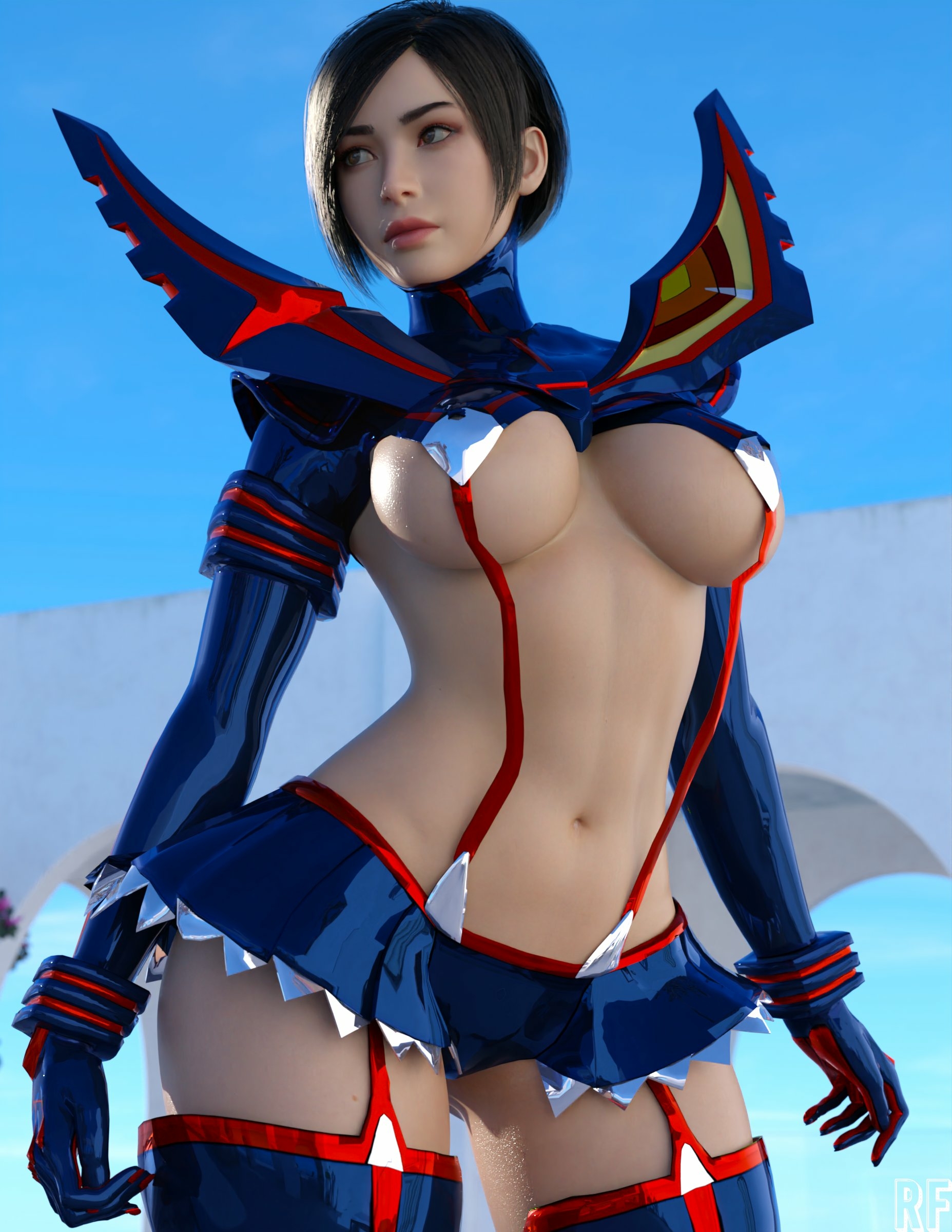 Ada Senketsu Ada Wong Resident Evil Lingerie Sexy Lingerie Half Naked Tits Boobs Cake Horny Face Horny Sexy 3d Porn