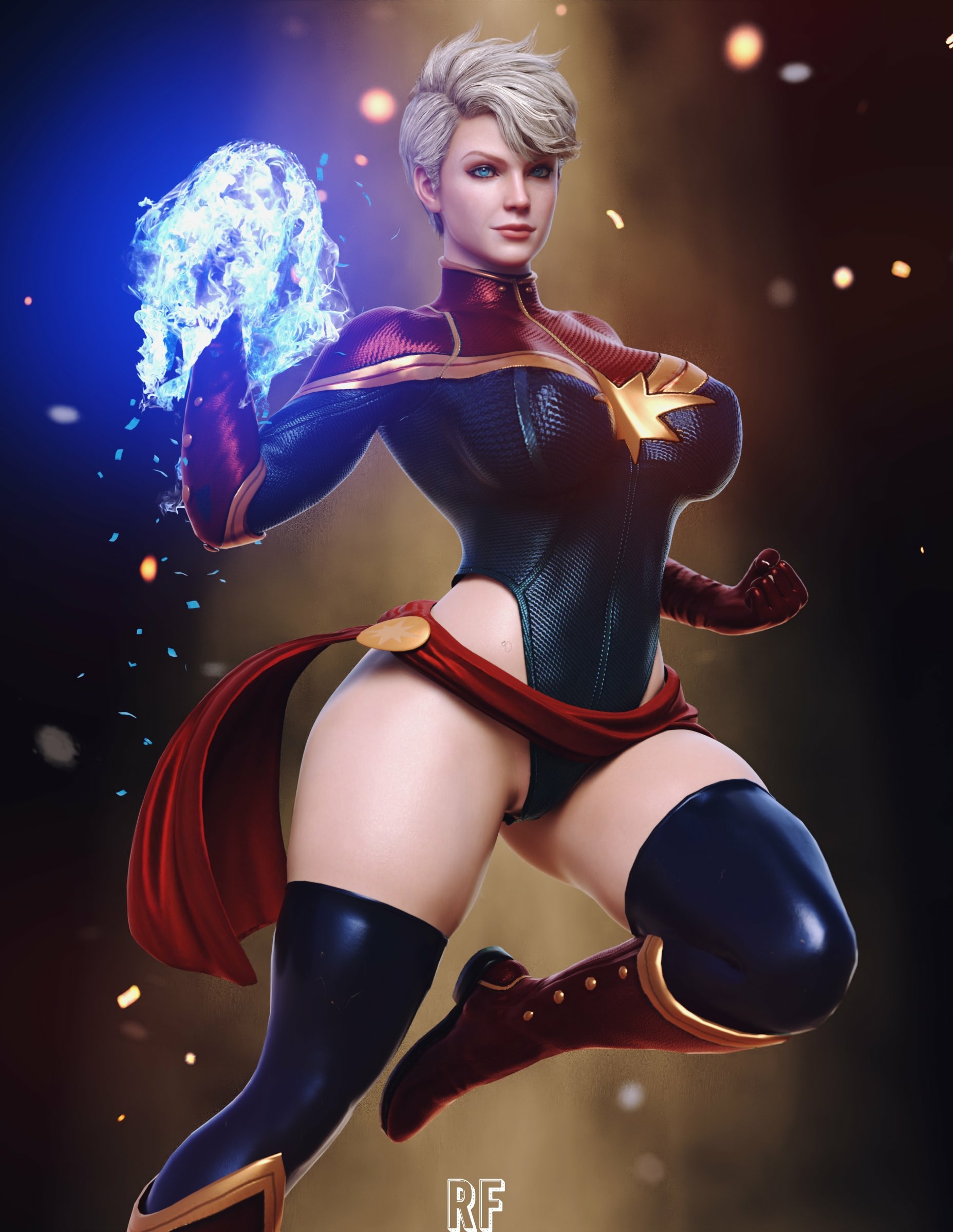 Captain Marvel Captain Marvel Marvel Naked Tits Boobs Cake Horny Face Horny Sexy 3d Porn