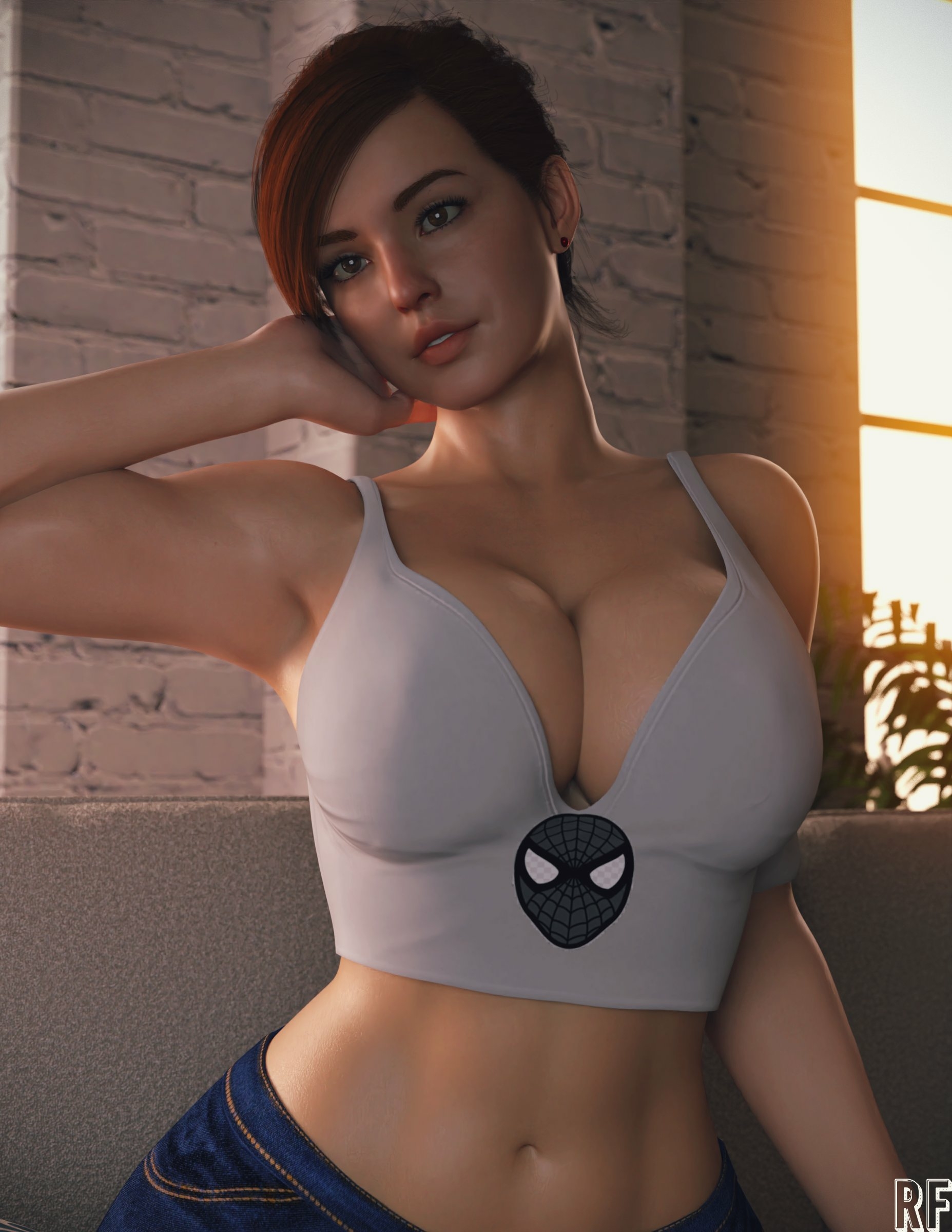 Mary Jane Watson 2 Mary-jane Watson Spider-man Naked Tits Boobs Cake Horny Face Horny Sexy 3d Porn