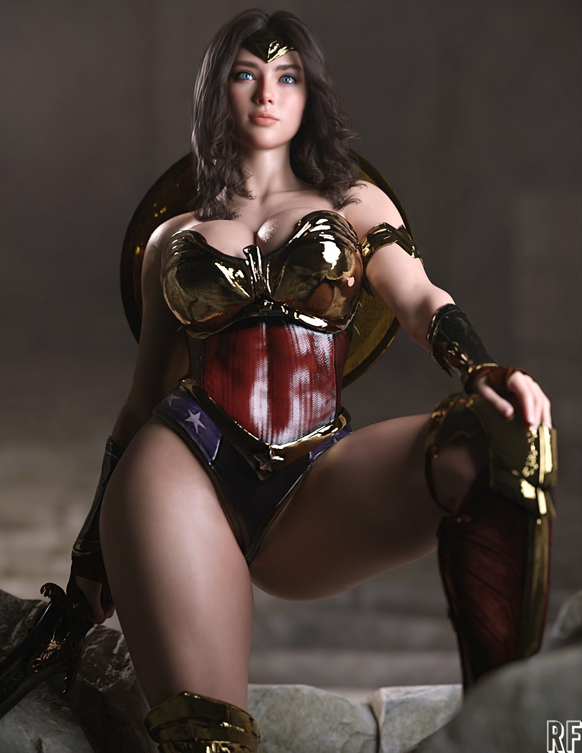 W is wonder Wonder Woman Wonder Woman Series Lingerie Sexy Lingerie Naked Tits Boobs Cake Horny Face Horny Sexy 3d Porn