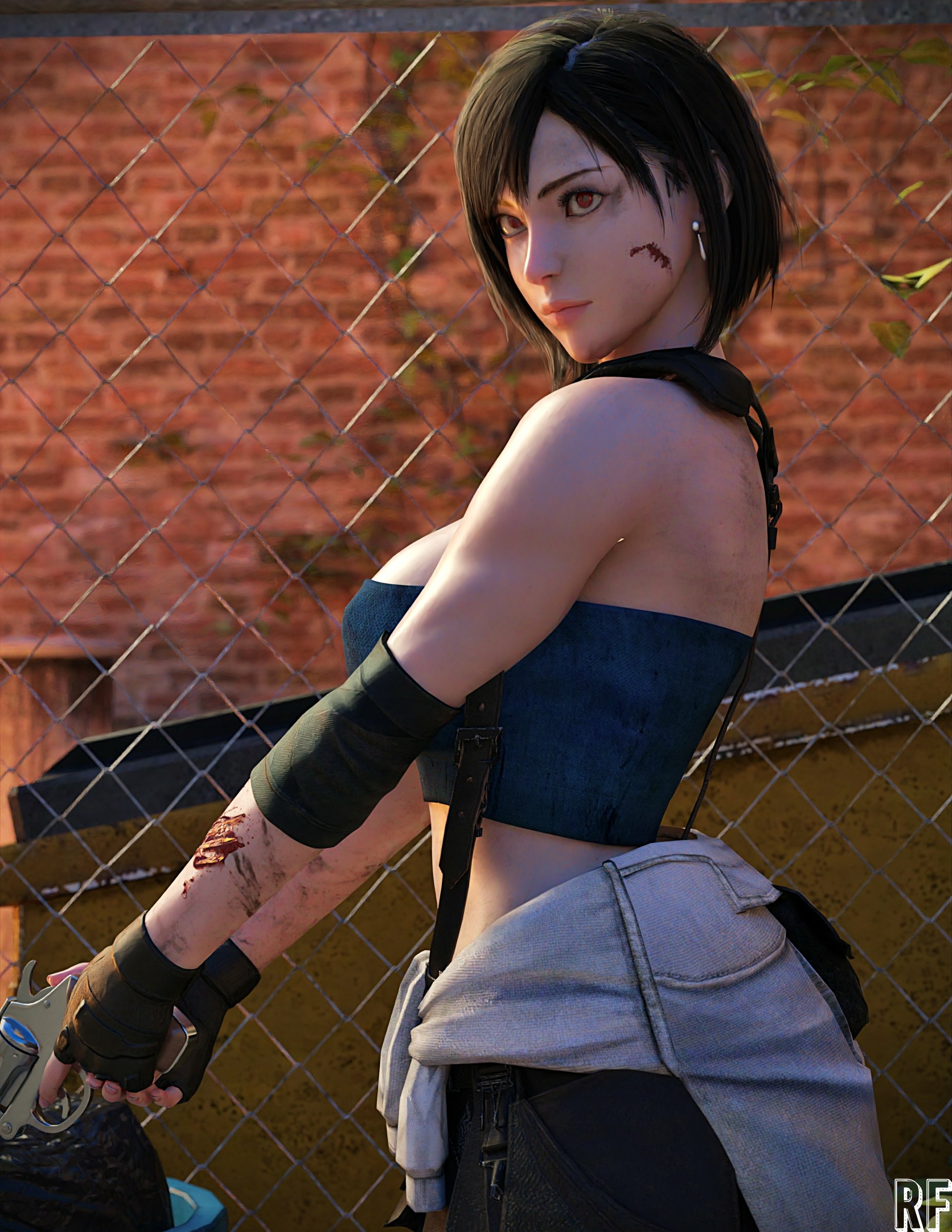Tifa Valentine Tifa Lockhart Final Fantasy Lingerie Sexy Lingerie Naked Tits Boobs Cake Horny Face Horny Sexy 3d Porn