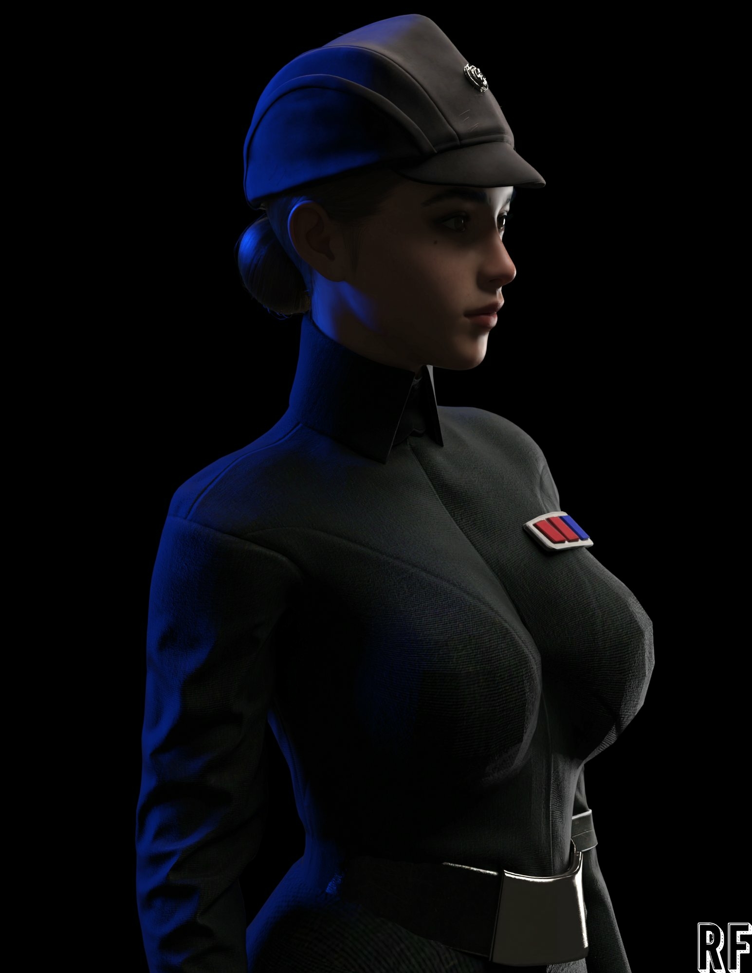 𝗢𝗳𝗳𝗶𝗰𝗲𝗿  Original Character Tits Boobs Cake Horny Face Horny Sexy 3d Porn 2