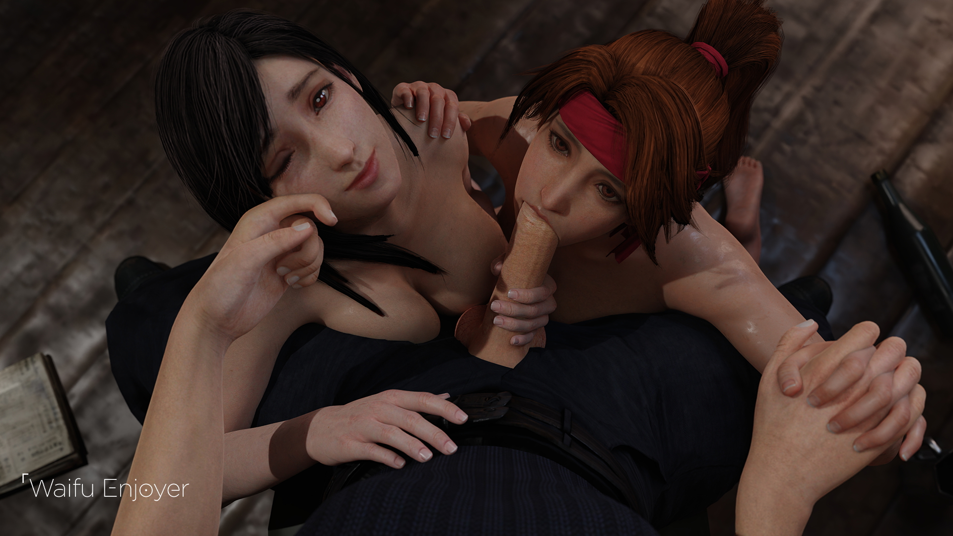 Tifa and Jessie Tifa Lockhart Tifa Jessie Rasberry Final Fantasy Boobs Blowjob 3