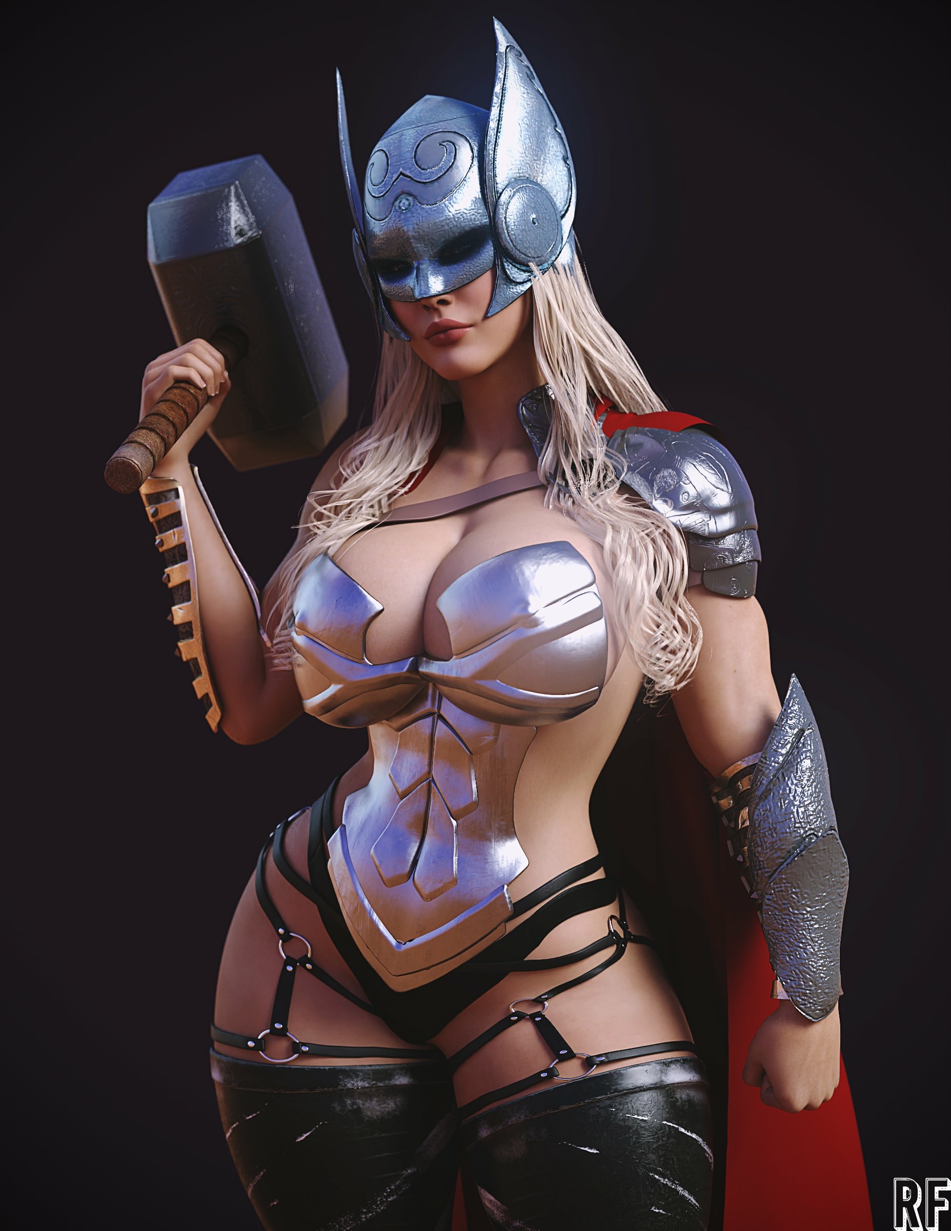 lady thor Thor Movie Thor Girl Naked Tits Boobs Cake Horny Face Horny Sexy 3d Porn