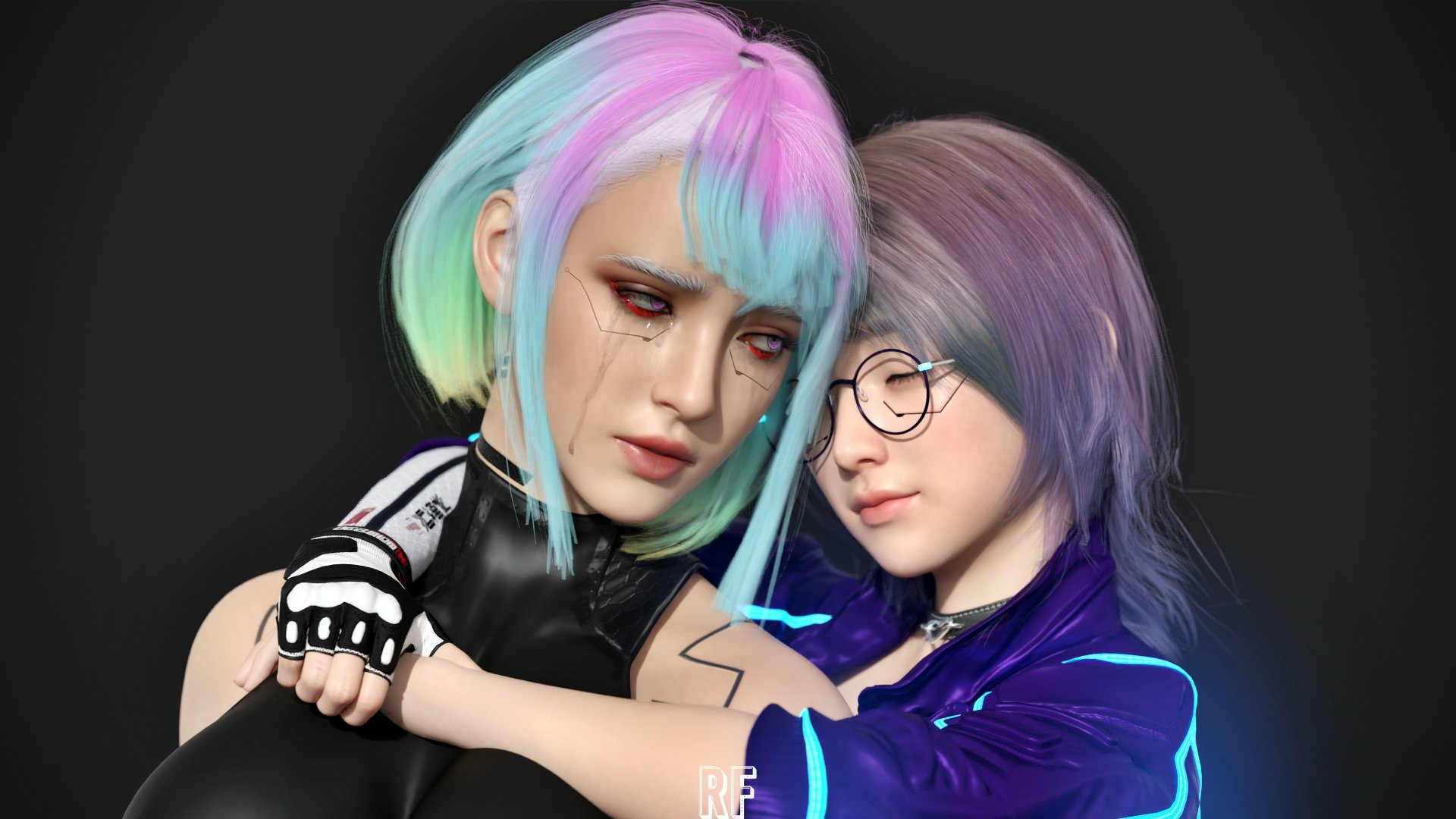 She really deserves a hug Lucy Cyberpunk2077 Naked Tits Boobs Cake Horny Face Horny Sexy 3d Porn