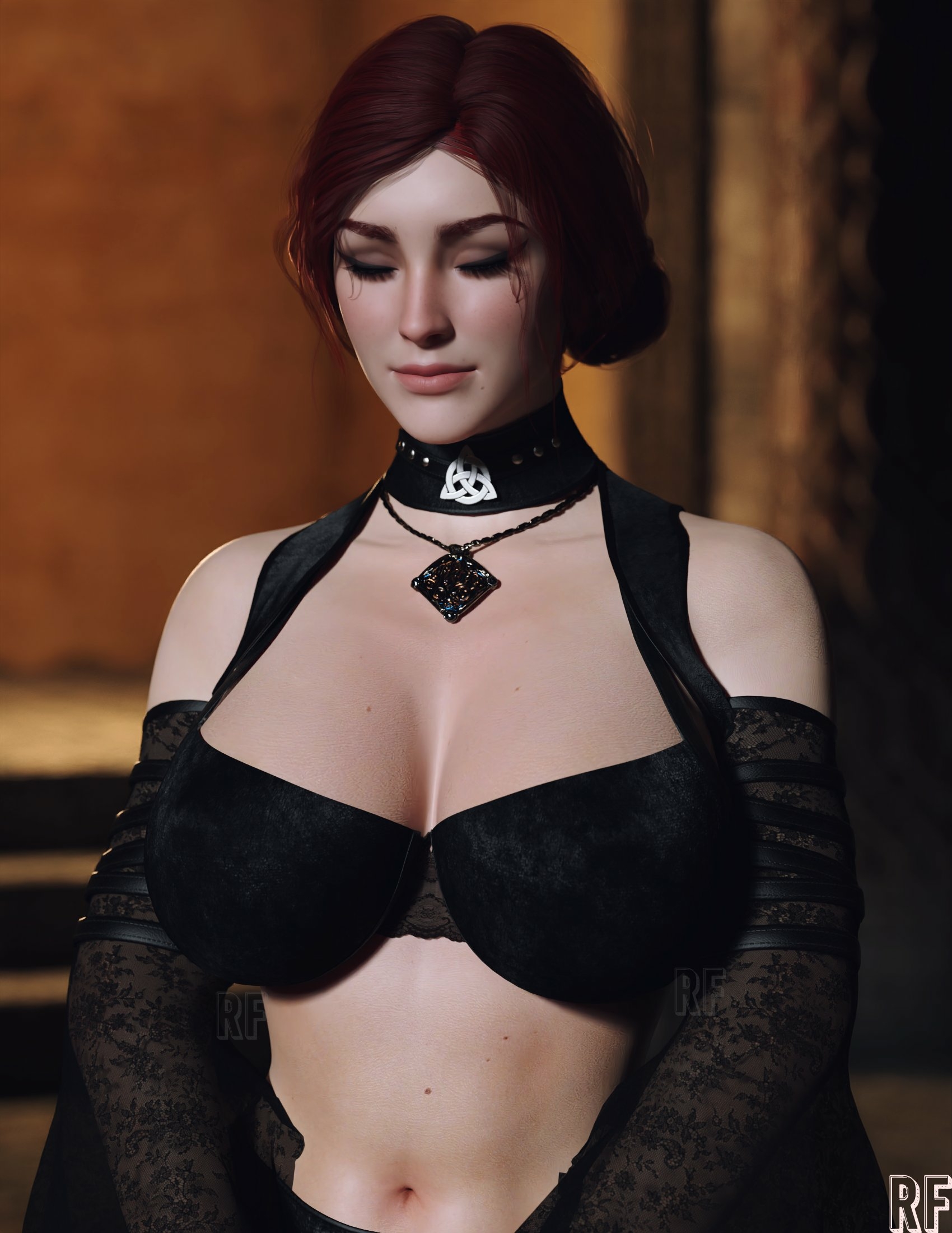 triss merigold Triss Merigold The Witcher Lingerie Sexy Lingerie Naked Tits Boobs Cake Horny Face Horny Sexy 3d Porn