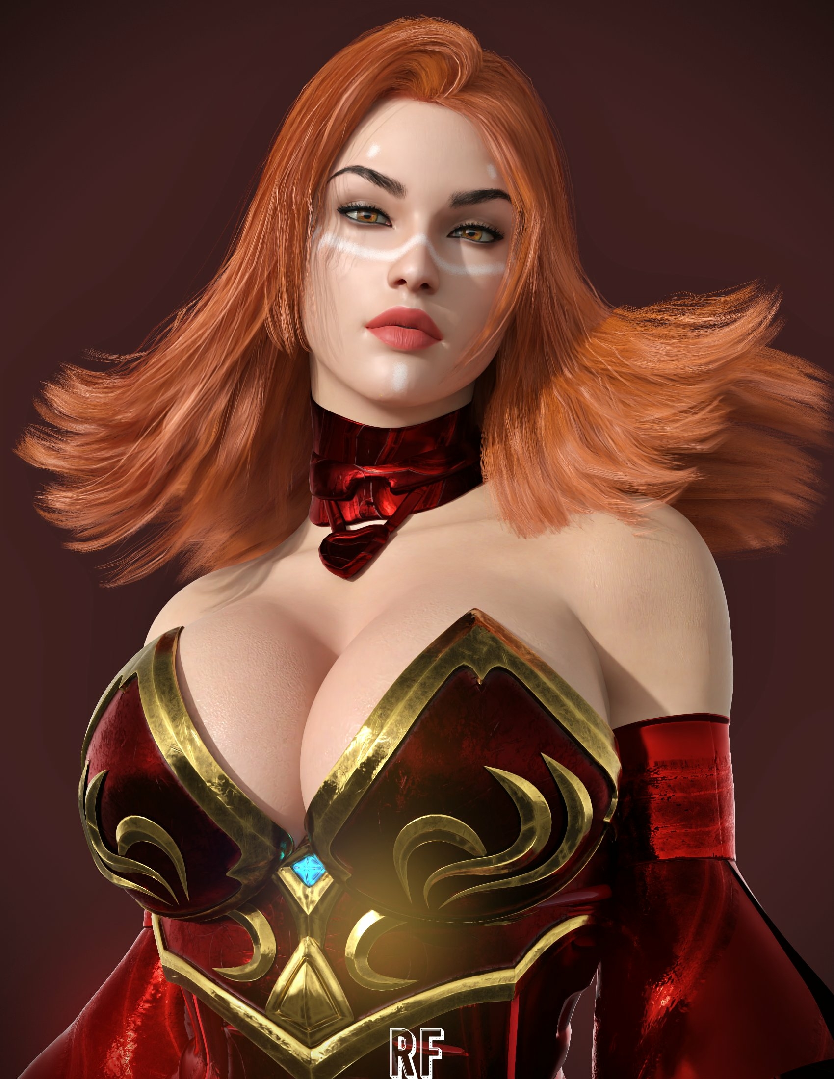 Lina  the Slayer ❤️ Lina Slayer Lingerie Sexy Lingerie Naked Tits Boobs Cake Horny Face Horny Sexy 3d Porn 2
